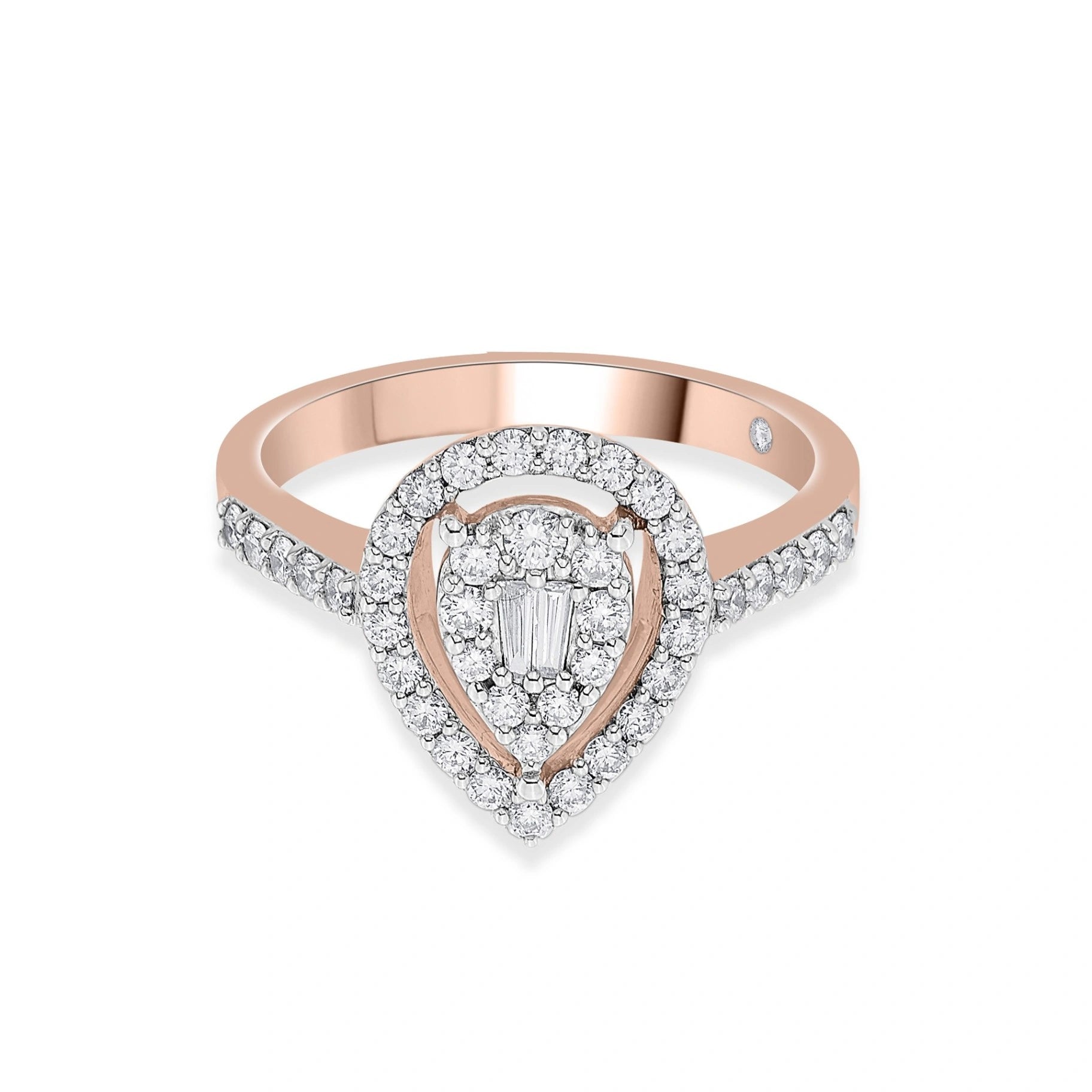 Radiant Teardrop Majesty Ring - Zen Diamond India