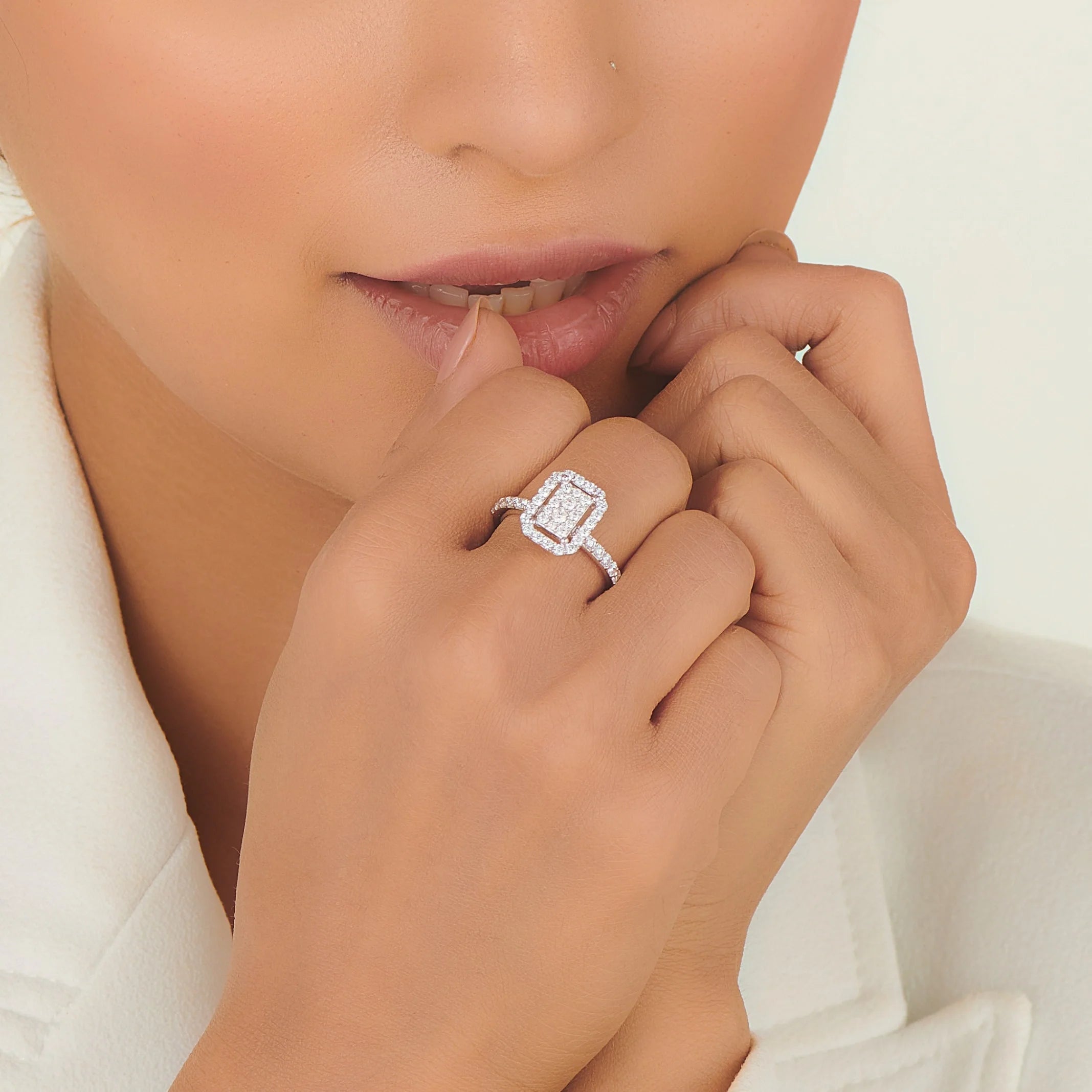 Sassy Regal Geometry Ring - Zen Diamond India