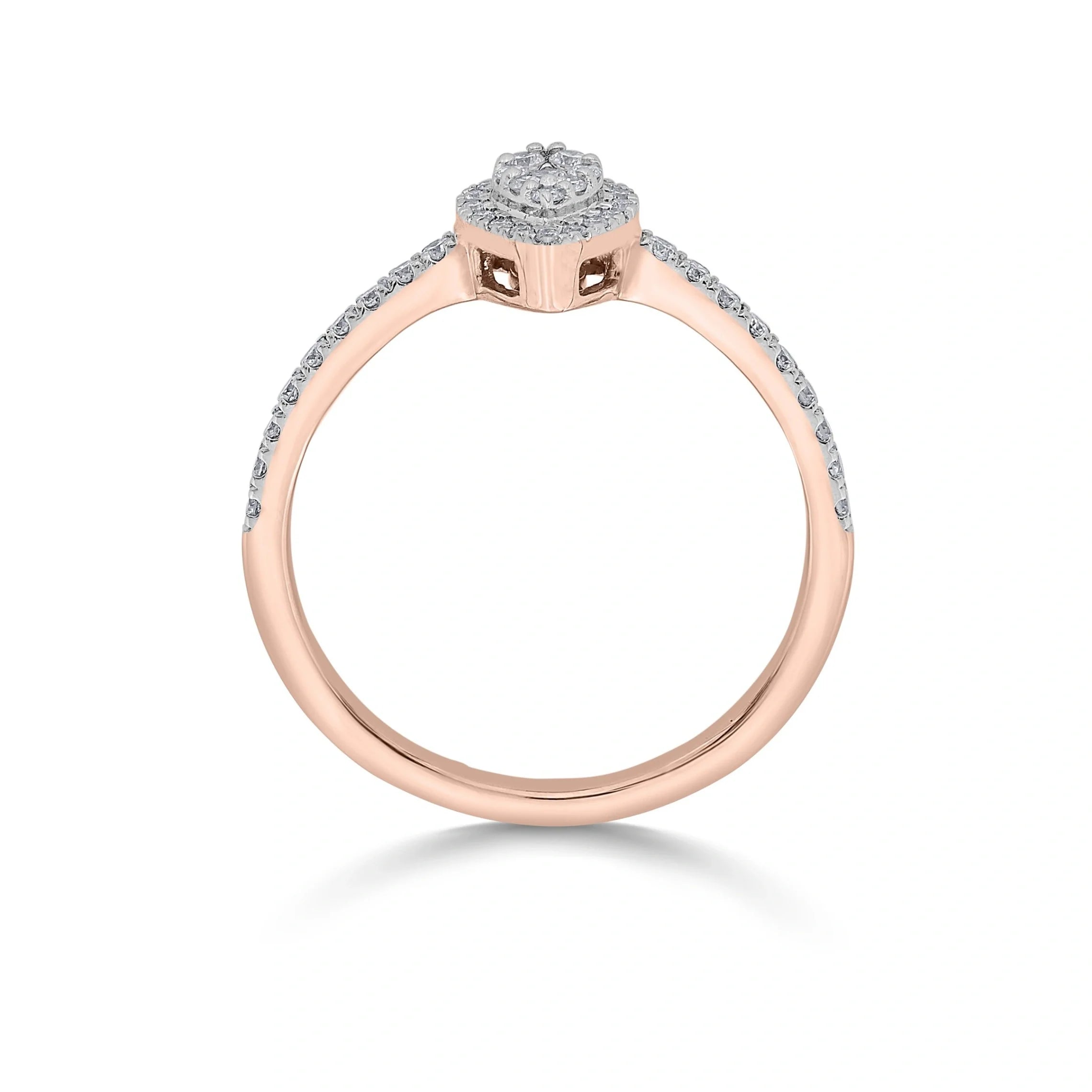Radiant Teardrop Glow Ring - Zen Diamond India
