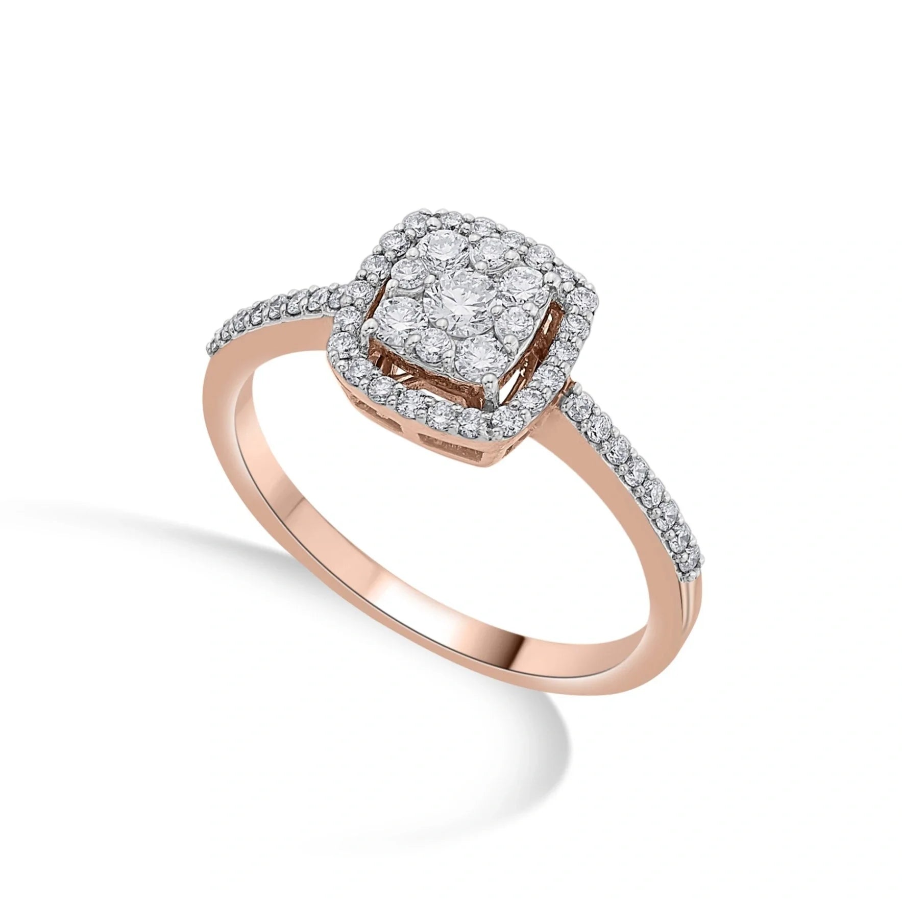 Sassy Spark Halo Ring - Zen Diamond India