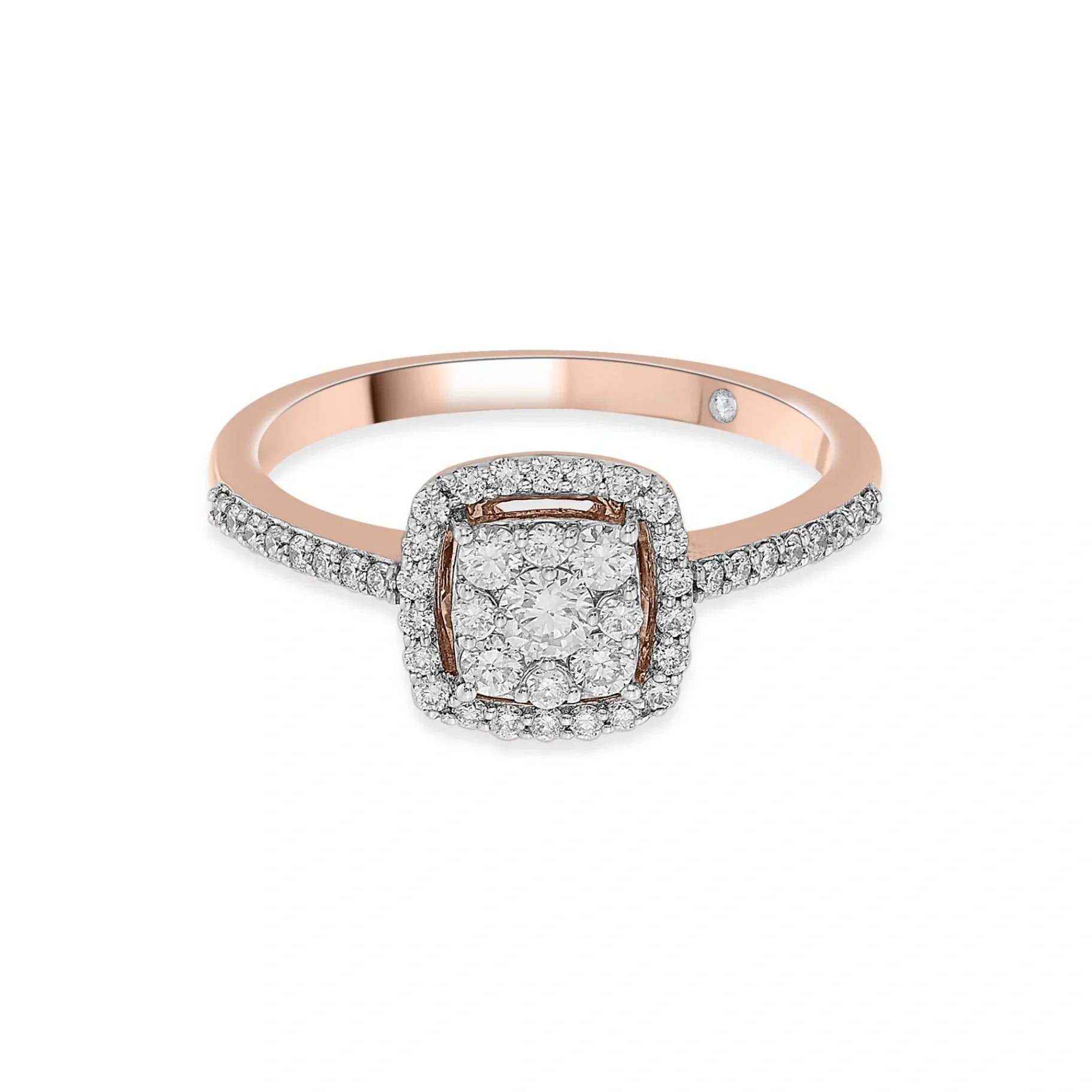 Sassy Spark Halo Ring - Zen Diamond India