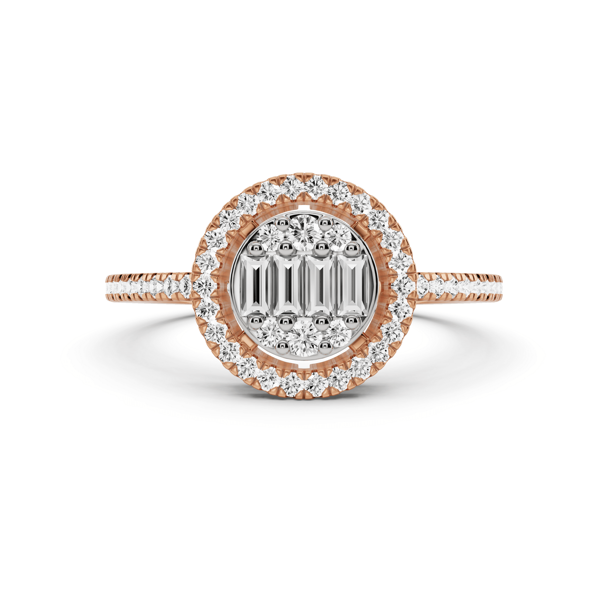 Signature Small Round Pave Solitaire Ring