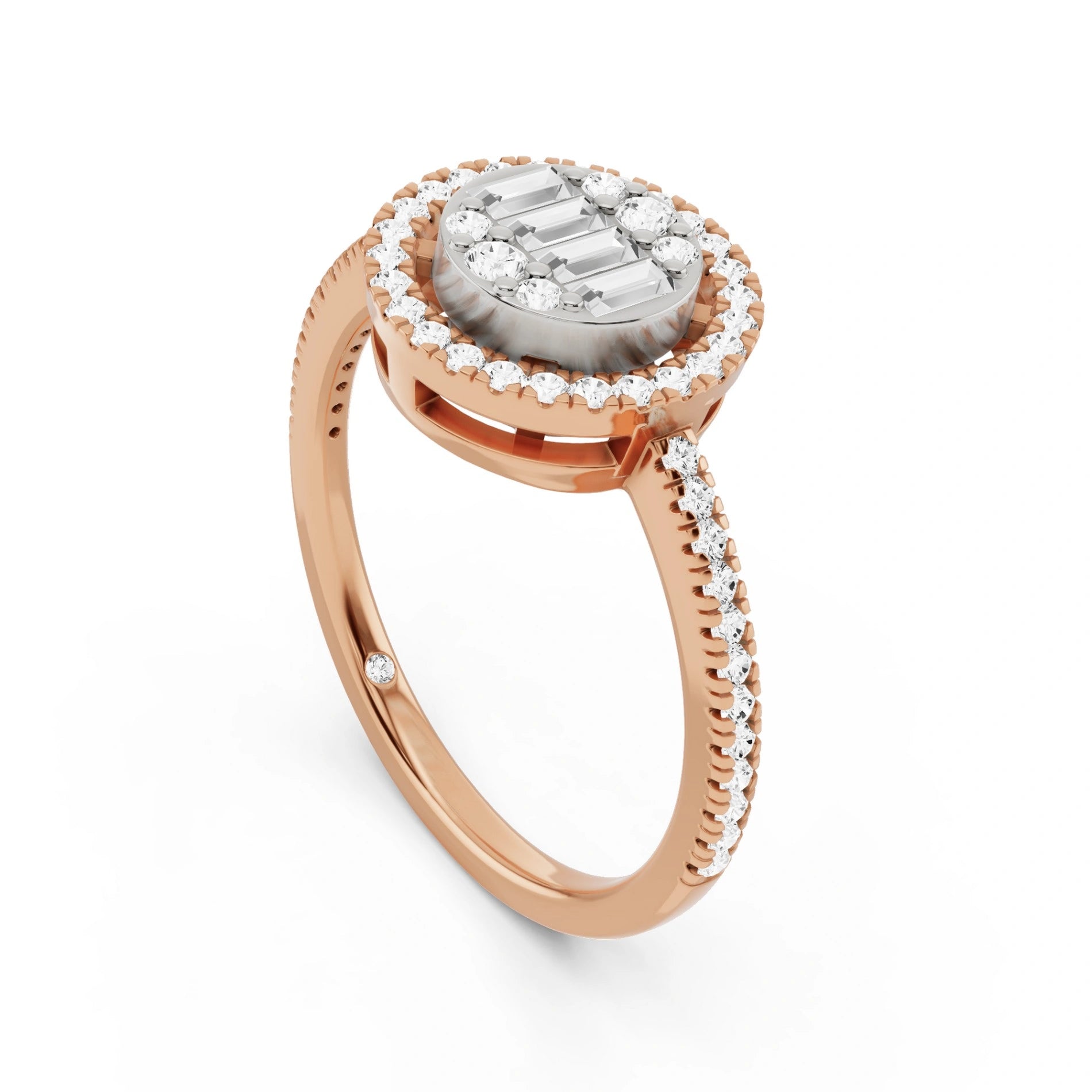 Signature Small Round Pave Solitaire Ring