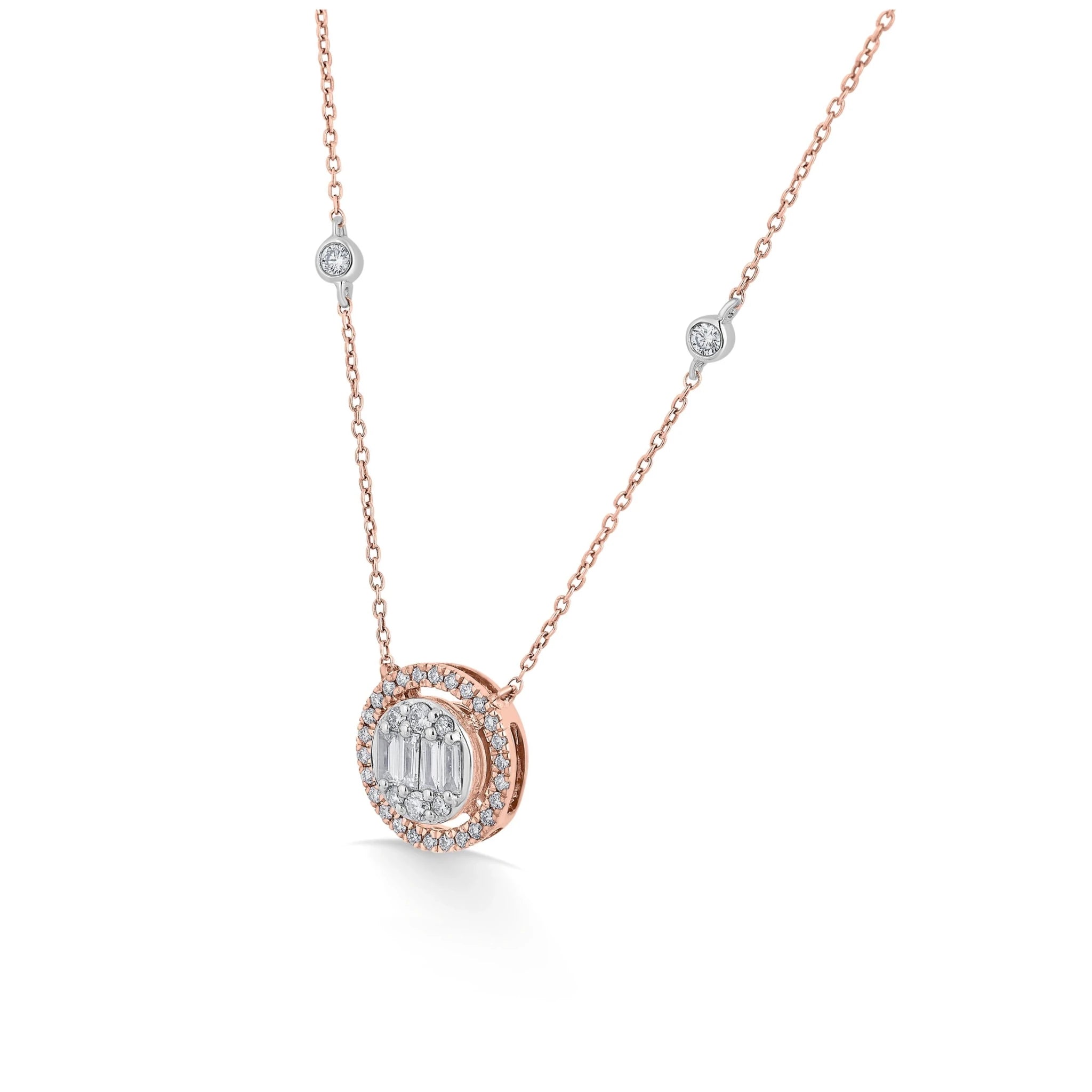 Signature Large Round Pave Solitaire Pendant - Zen Diamond India