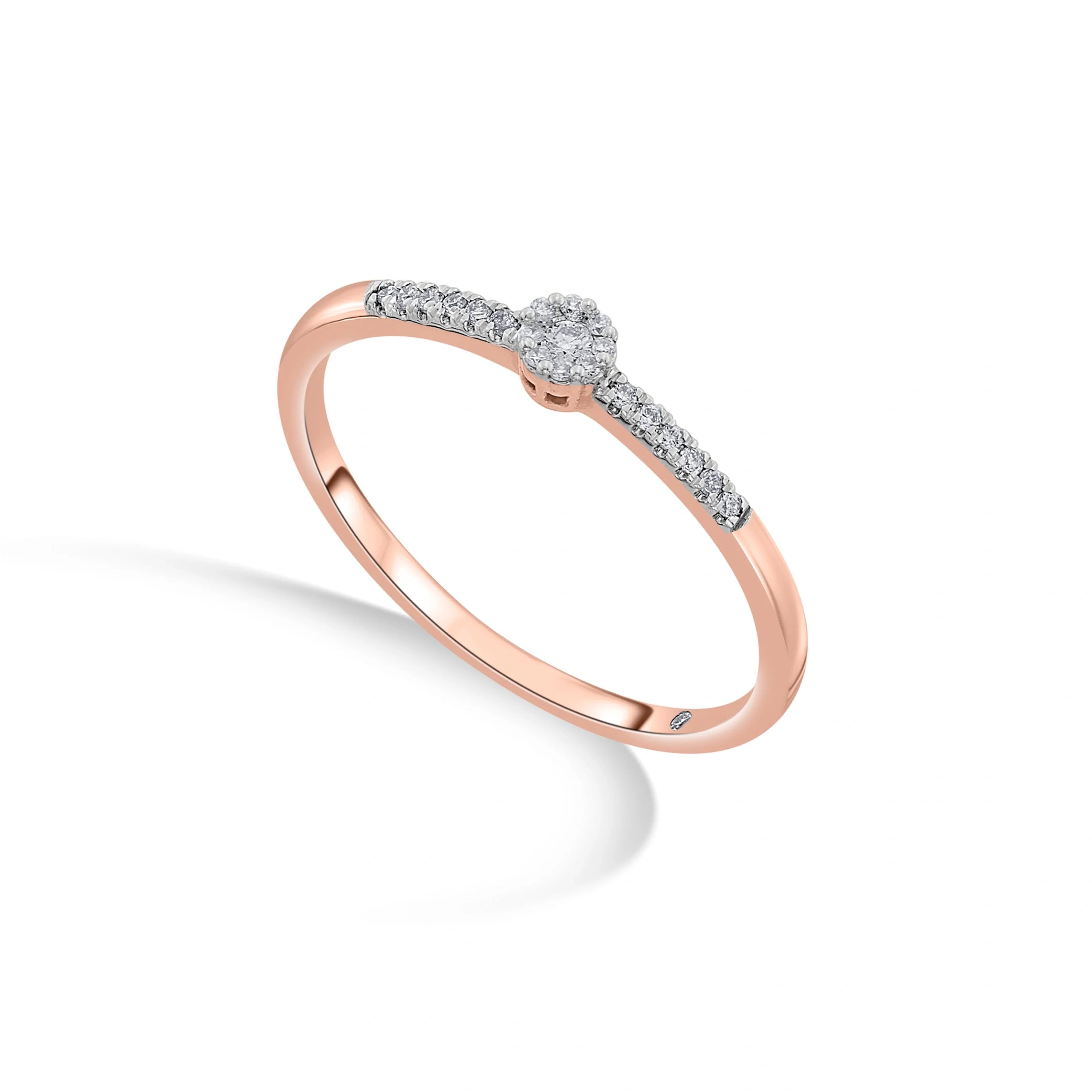 Deck Up Extra Small Round Cluster Ring - Zen Diamond India