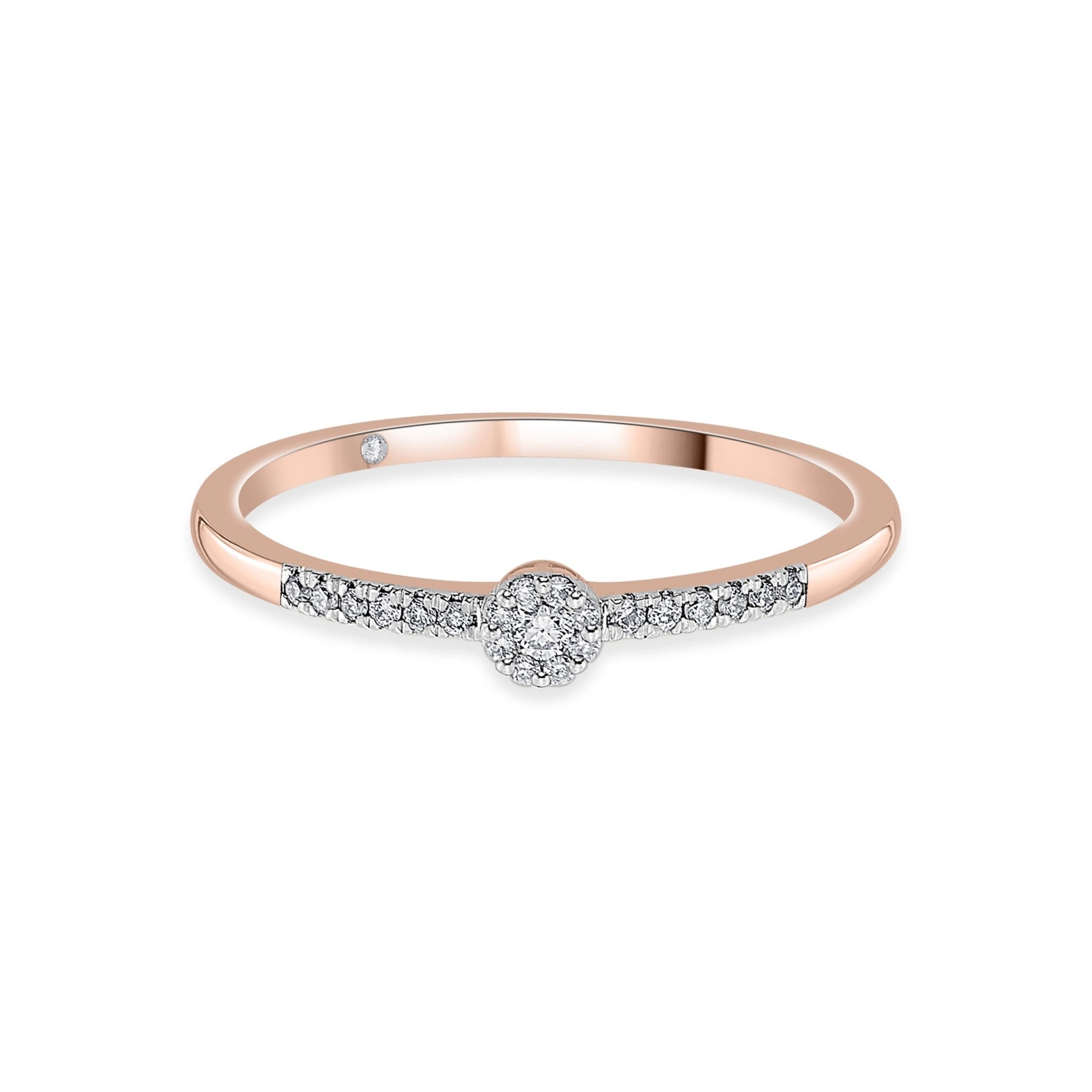 Celestial Halo Whisper Ring - Zen Diamond India