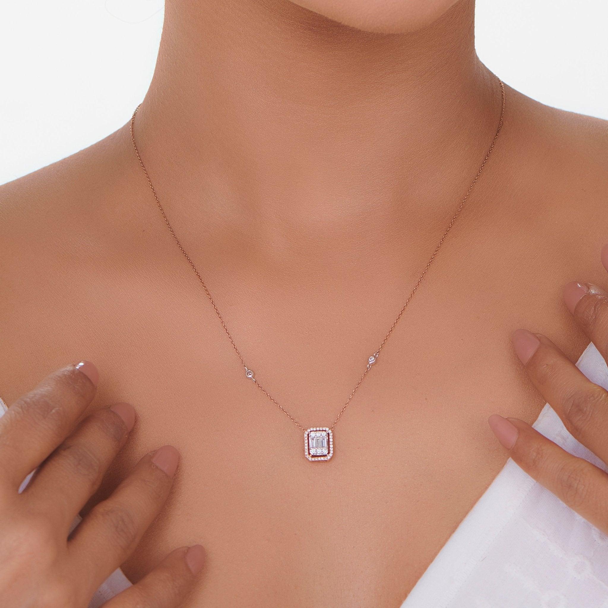 Signature Small Emerald Pave Solitaire Pendant