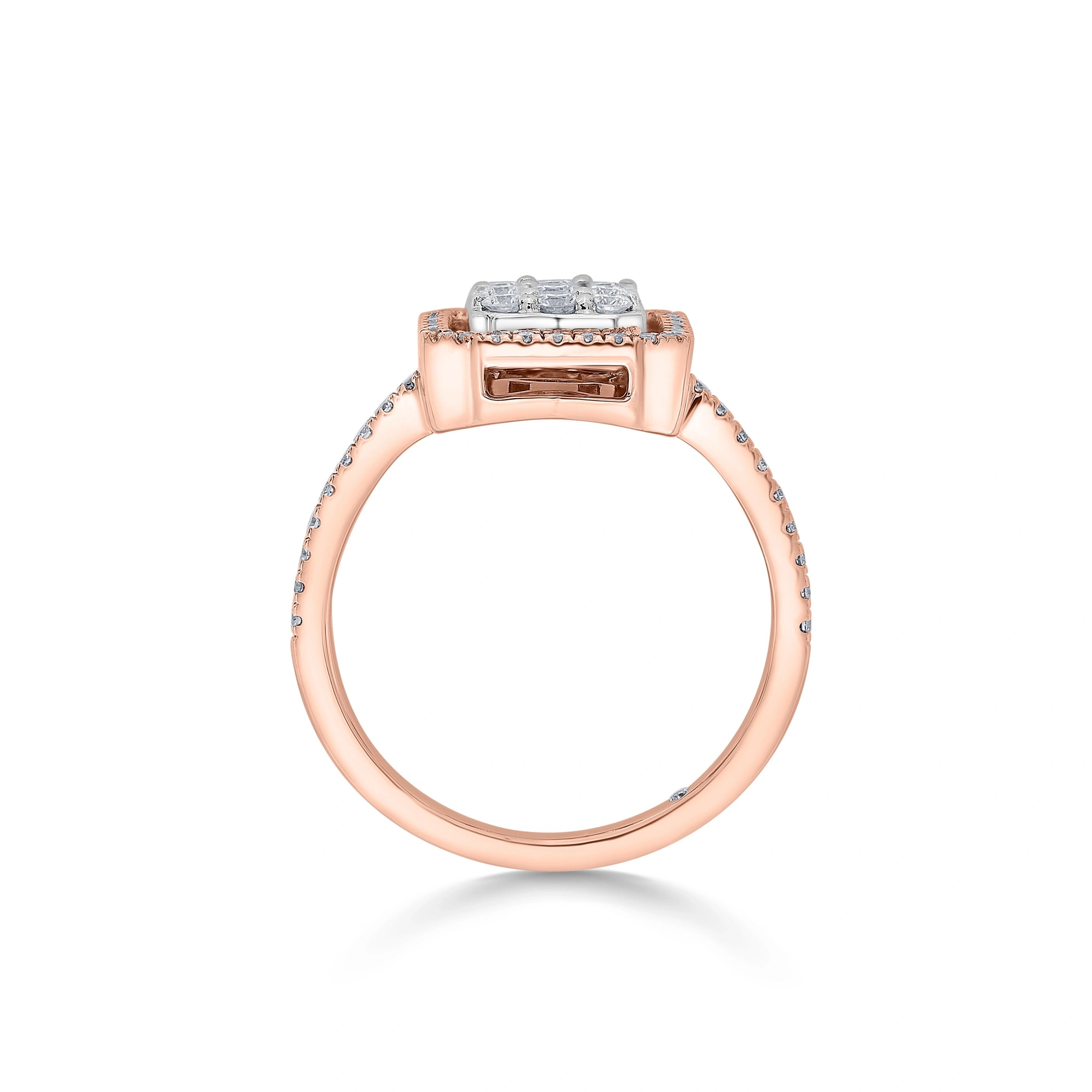 Signature Large Emerald Pave Solitaire Ring