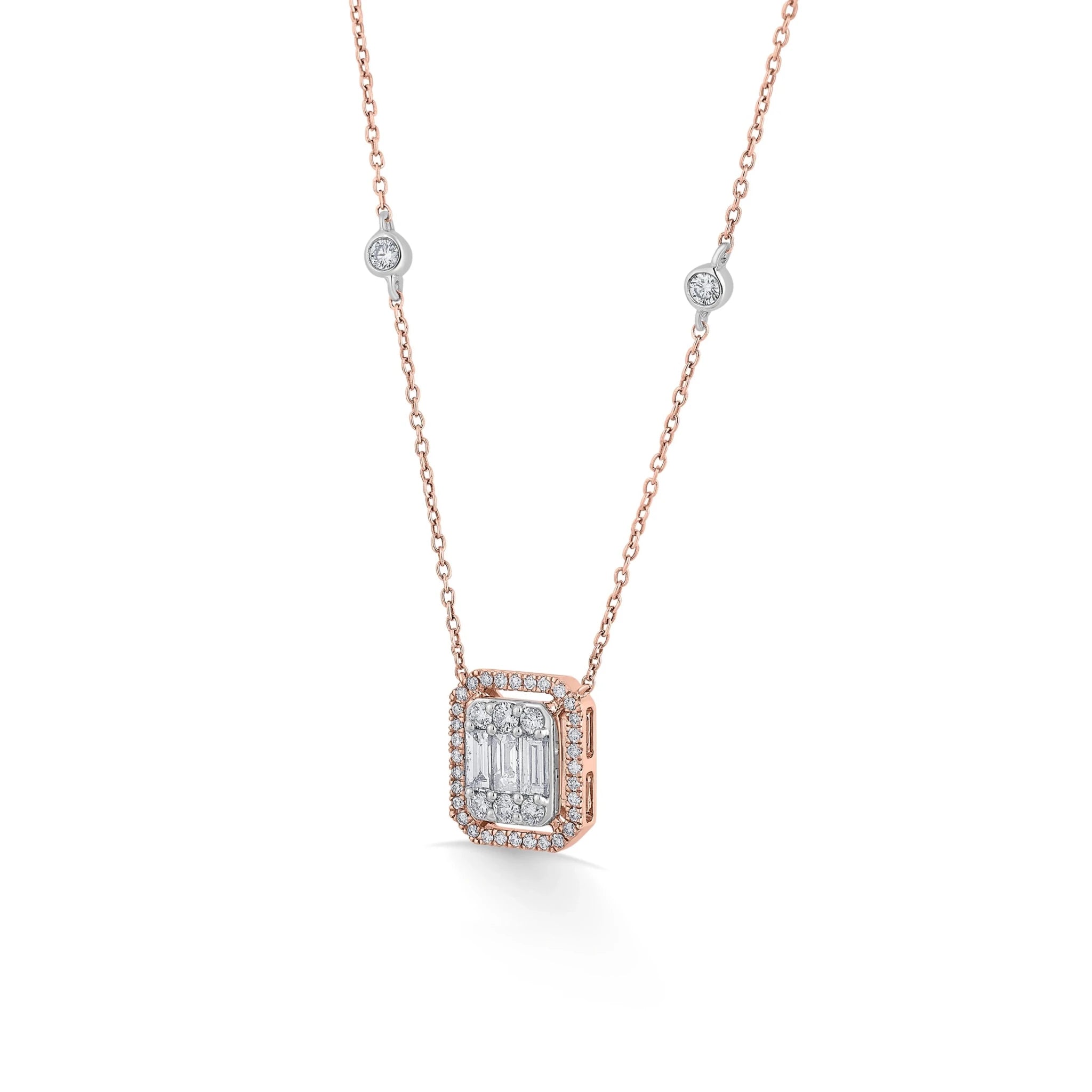 Emerald Radiance Halo Pendant - Zen Diamond India