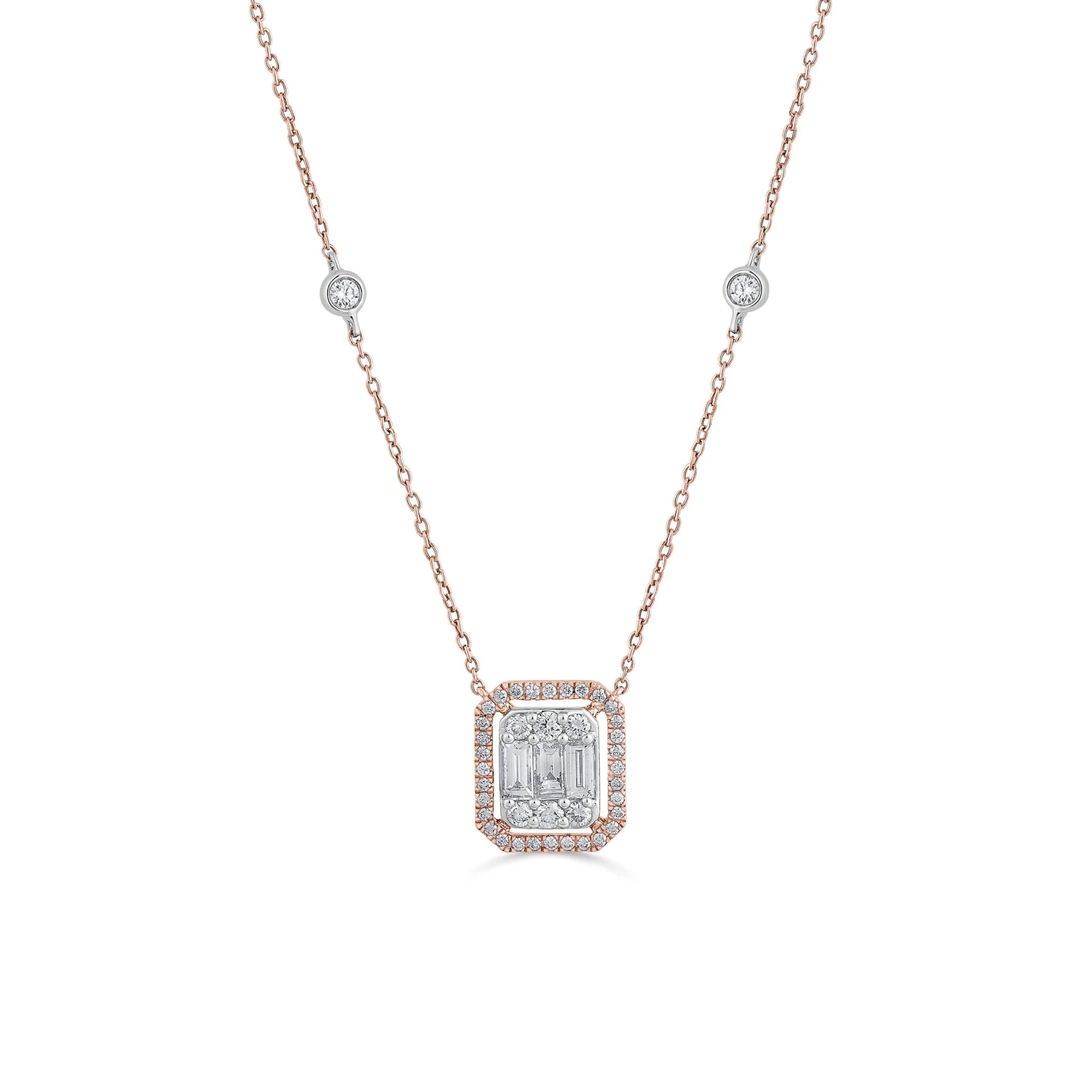 Emerald Radiance Halo Pendant - Zen Diamond India