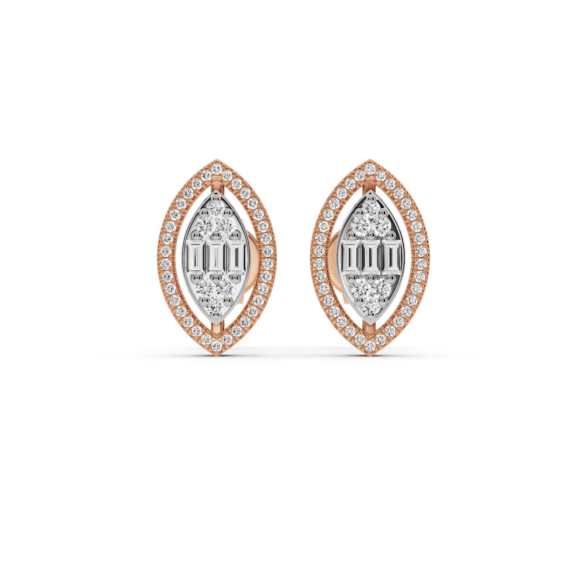 Signature Extra Small Marquise Pave Solitaire Earrings
