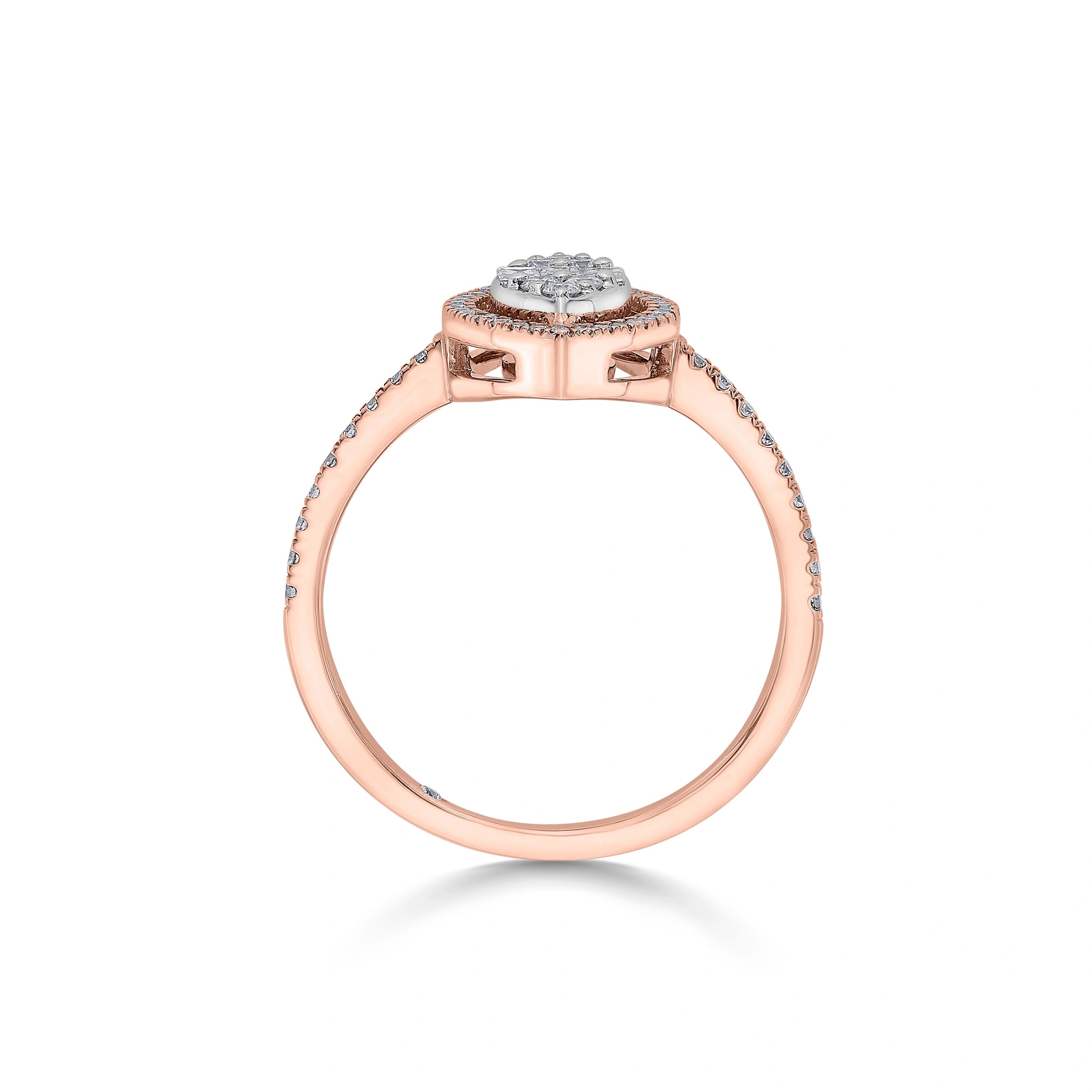Signature Small Marquise Pave Solitaire Ring