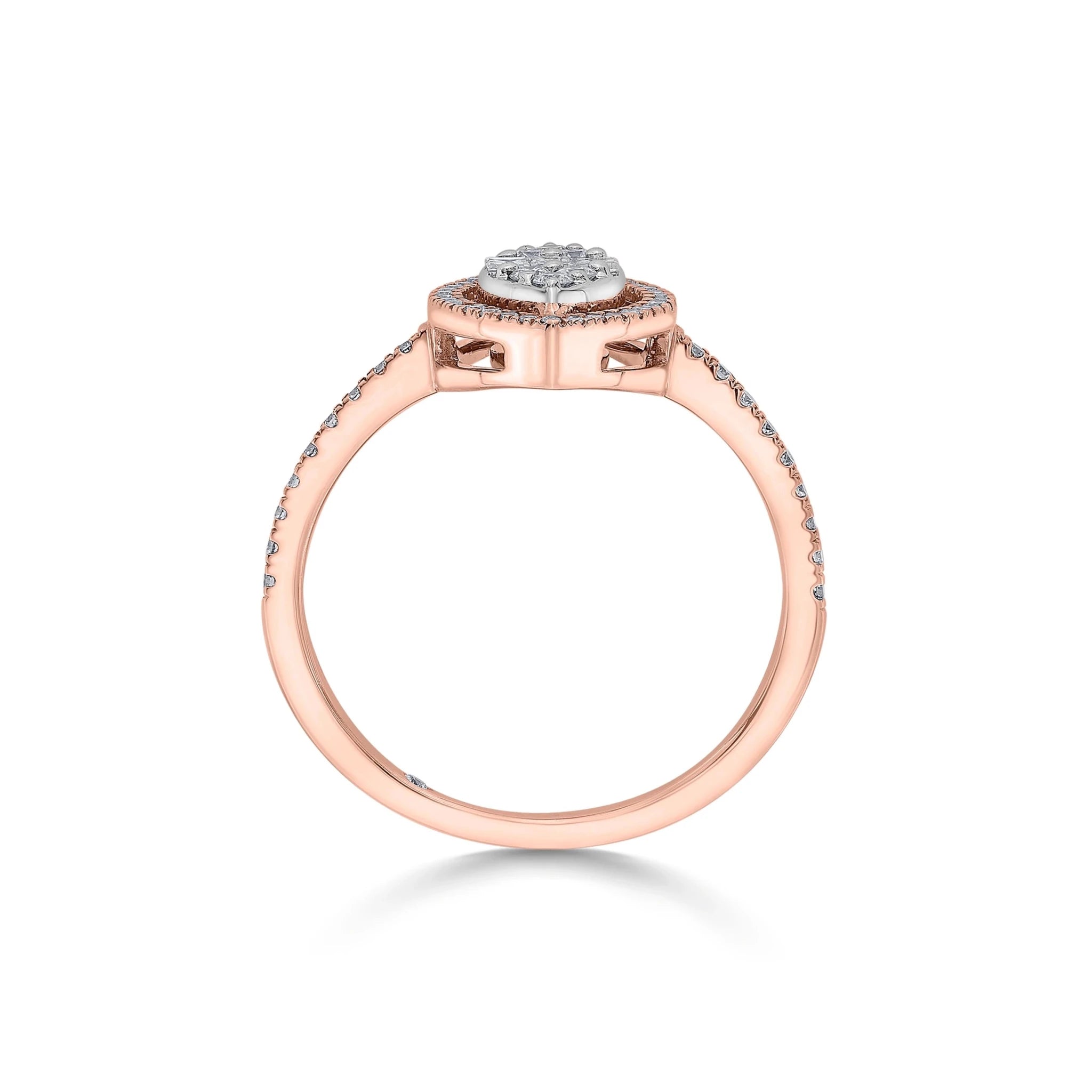 Signature Small Marquise Pave Solitaire Ring - Zen Diamond India