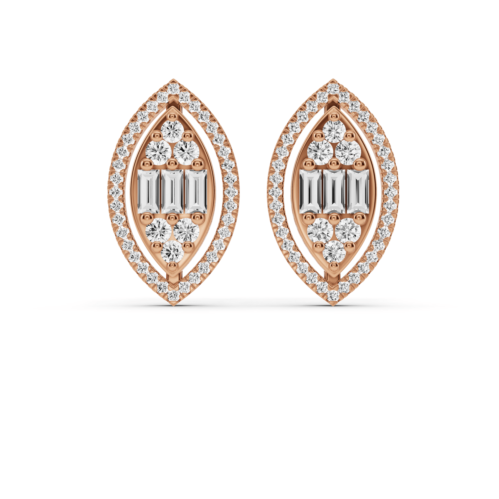Signature Medium Marquise Pave Solitaire Earrings