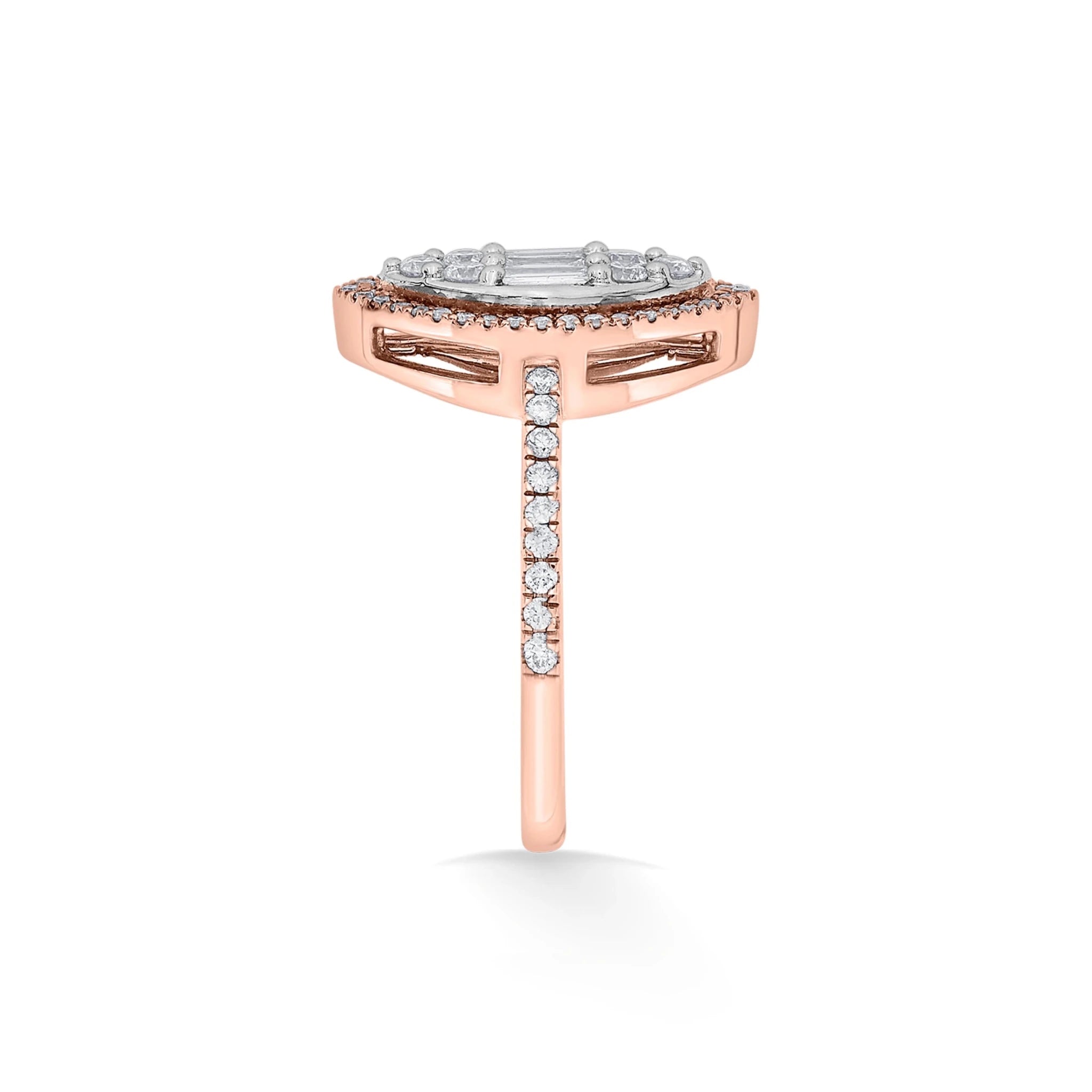 Signature Medium Marquise Pave Solitaire Ring - Zen Diamond India