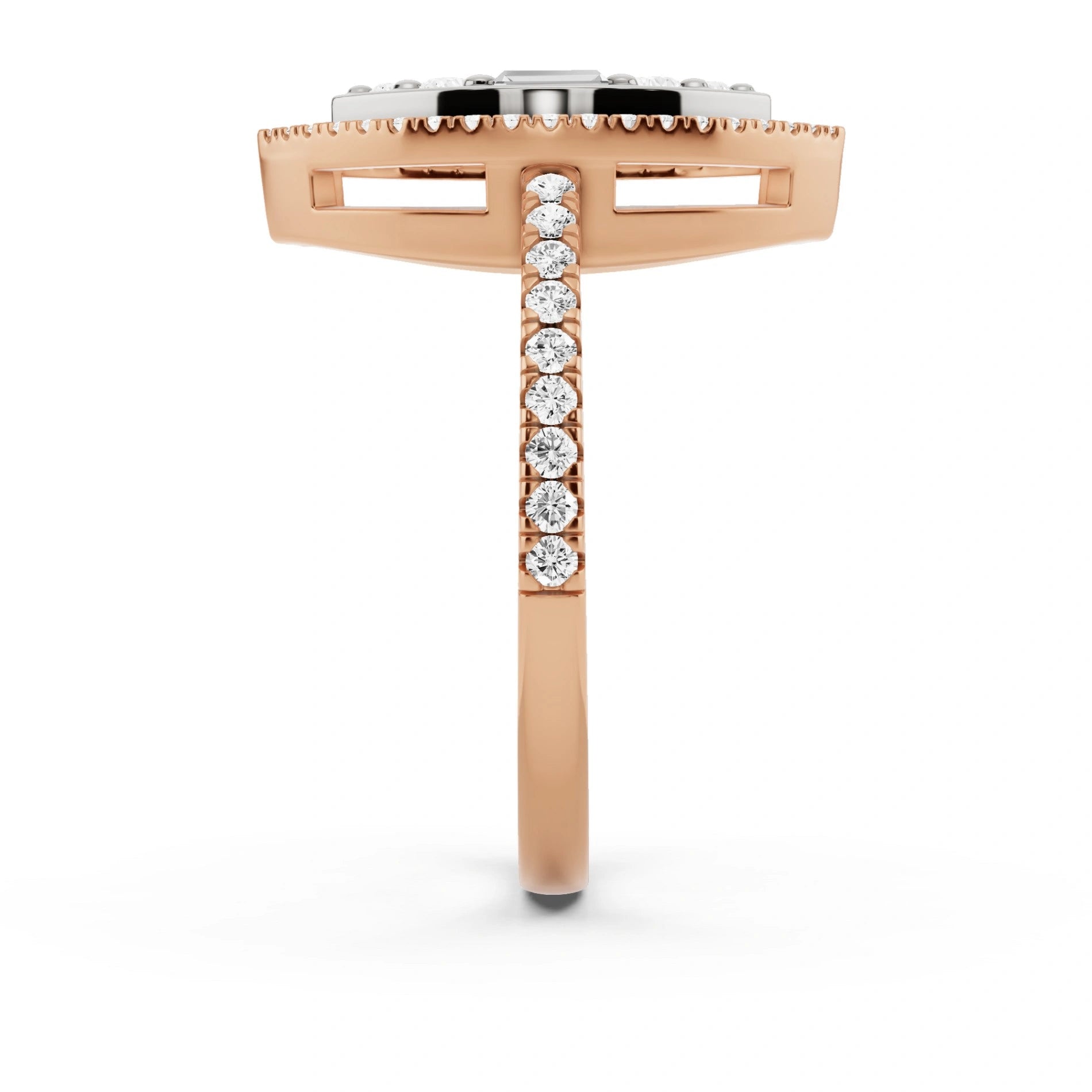 Signature Medium Marquise Pave Solitaire Ring