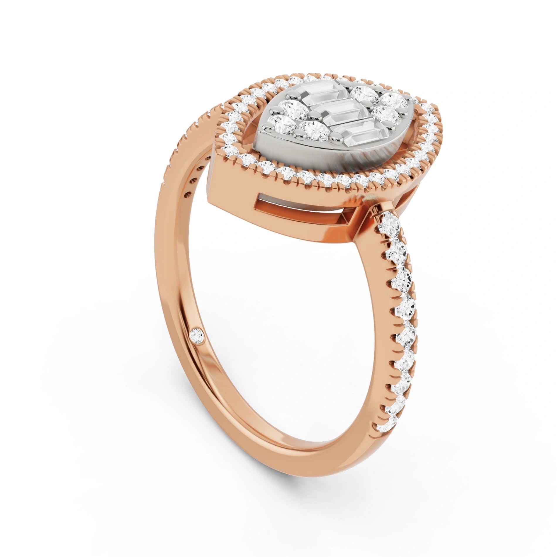 Signature Medium Marquise Pave Solitaire Ring