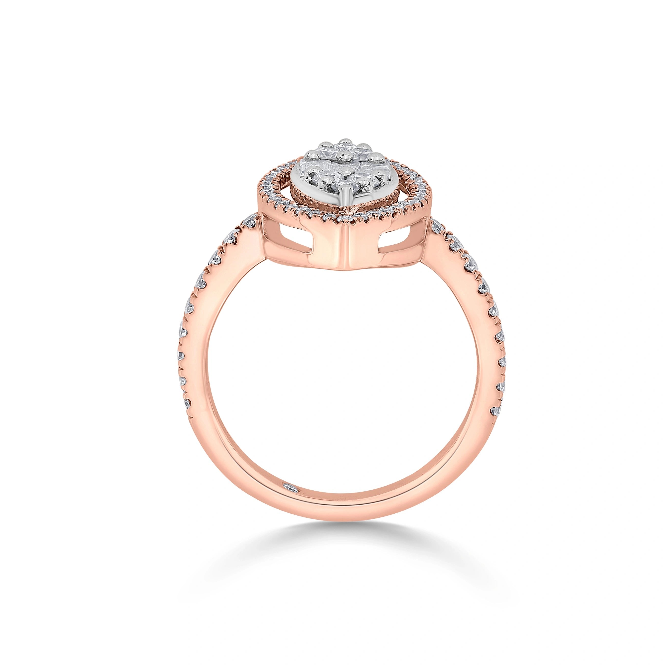 Signature Large Marquise Pave Solitaire Ring
