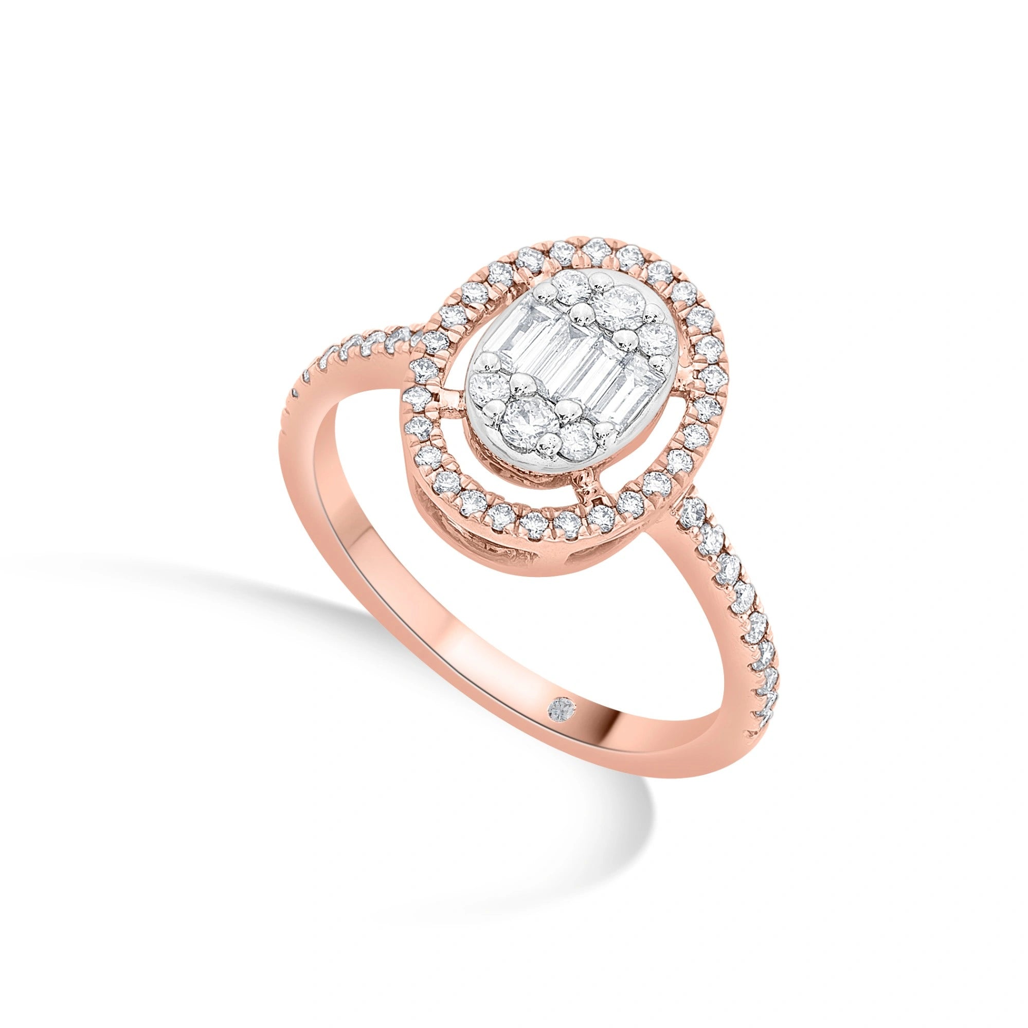 Signature Medium Oval Pave Solitaire Ring
