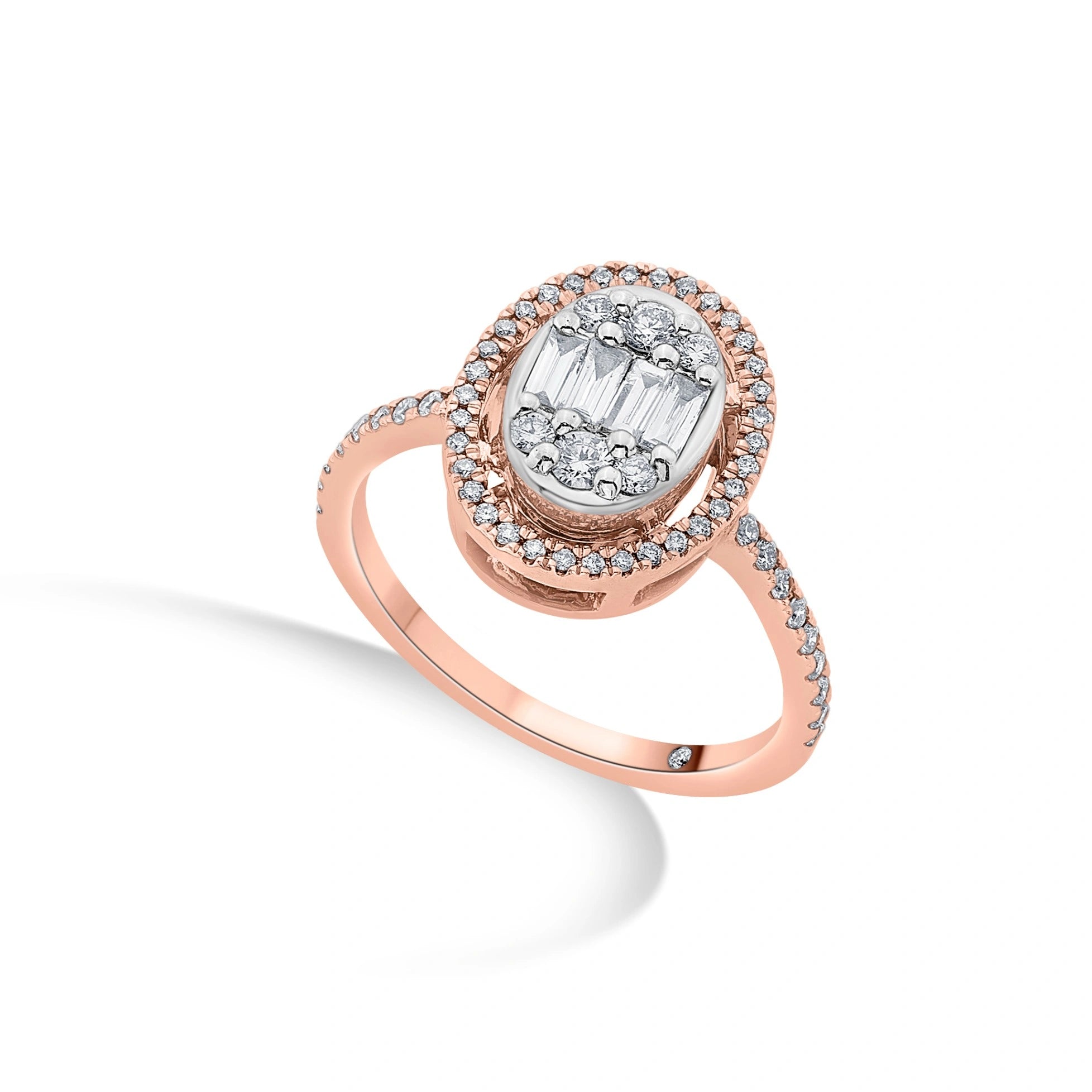 Signature Large Oval Pave Solitaire Ring