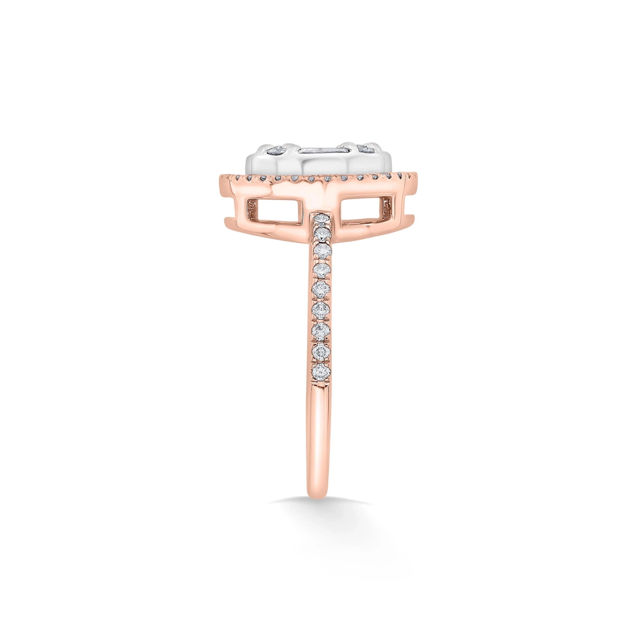 Signature Large Oval Pave Solitaire Ring - Zen Diamond India