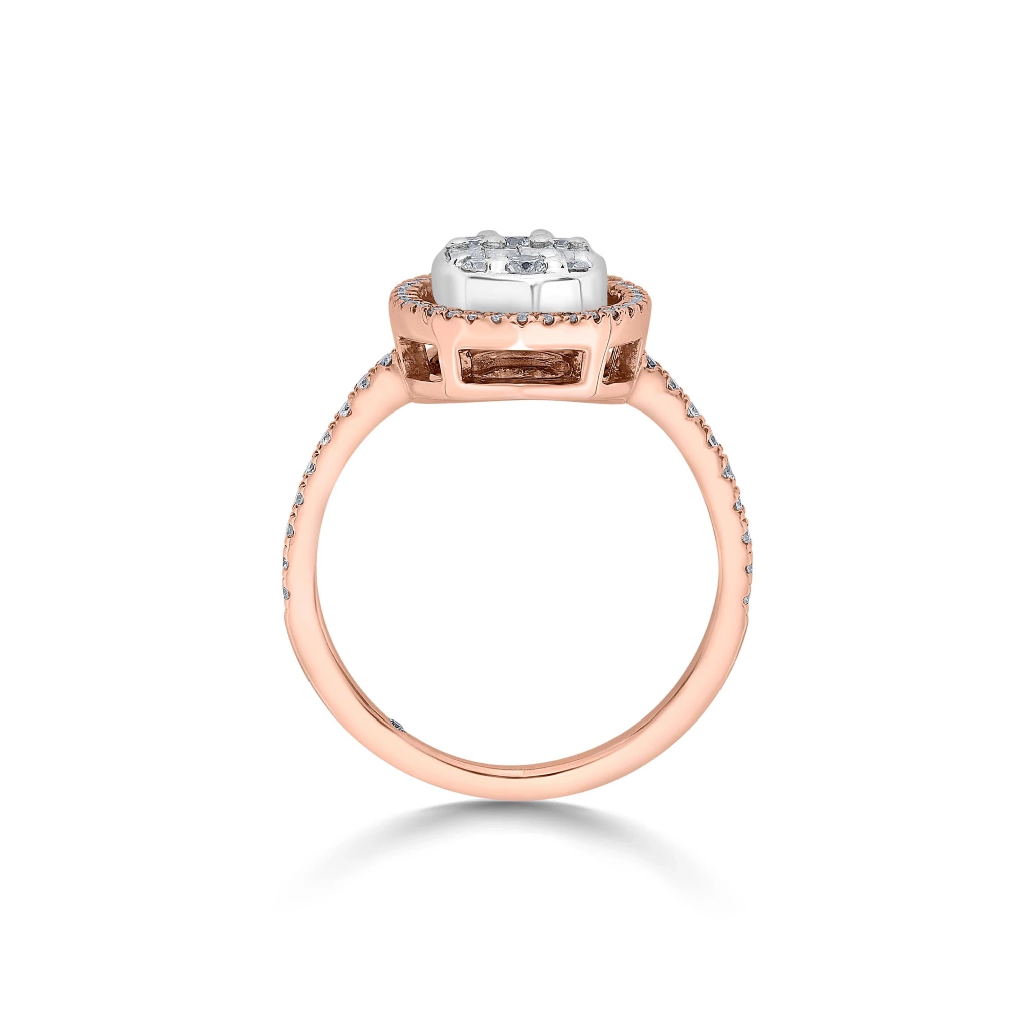 Signature Large Oval Pave Solitaire Ring - Zen Diamond India