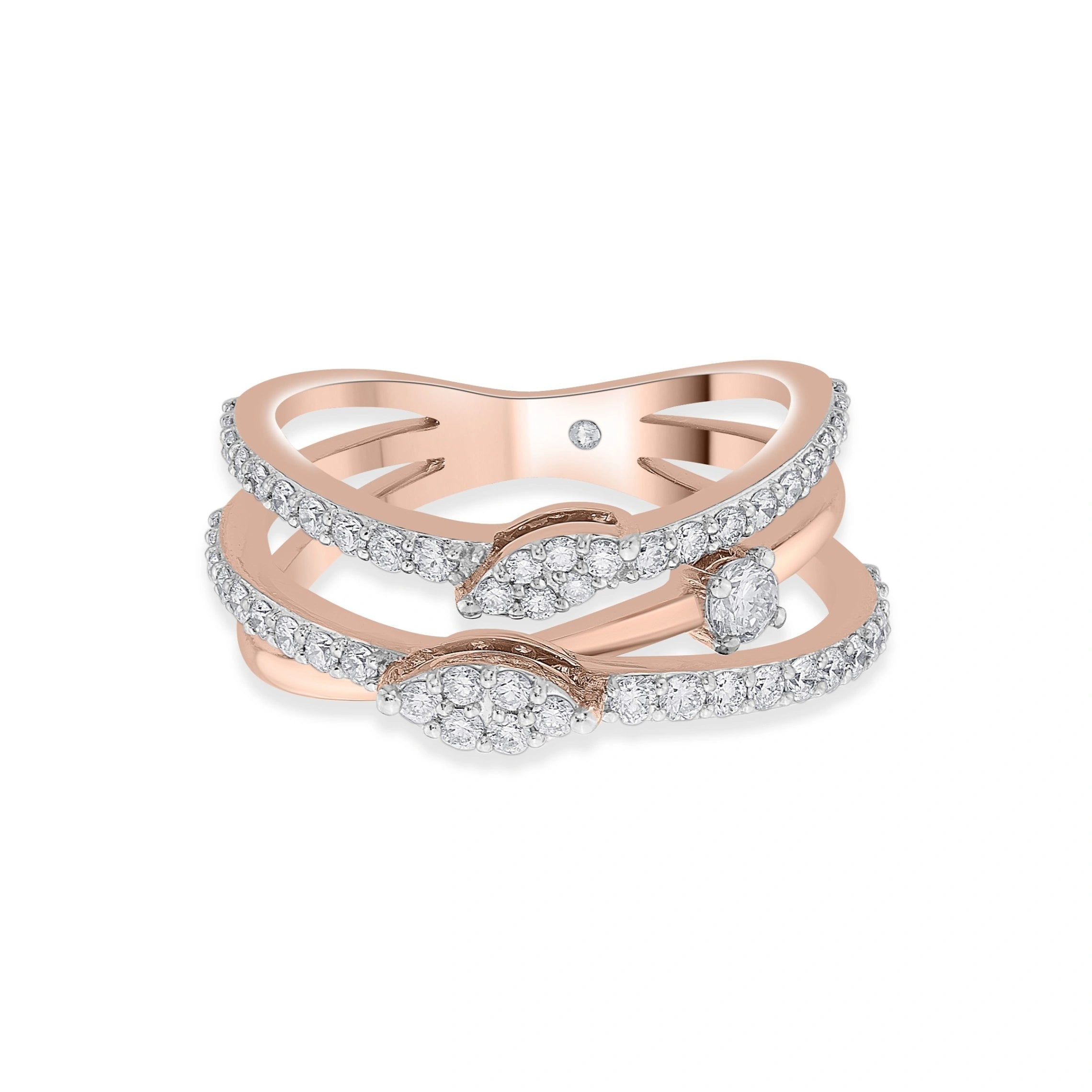 Sassy Rose Serpent Ring - Zen Diamond India