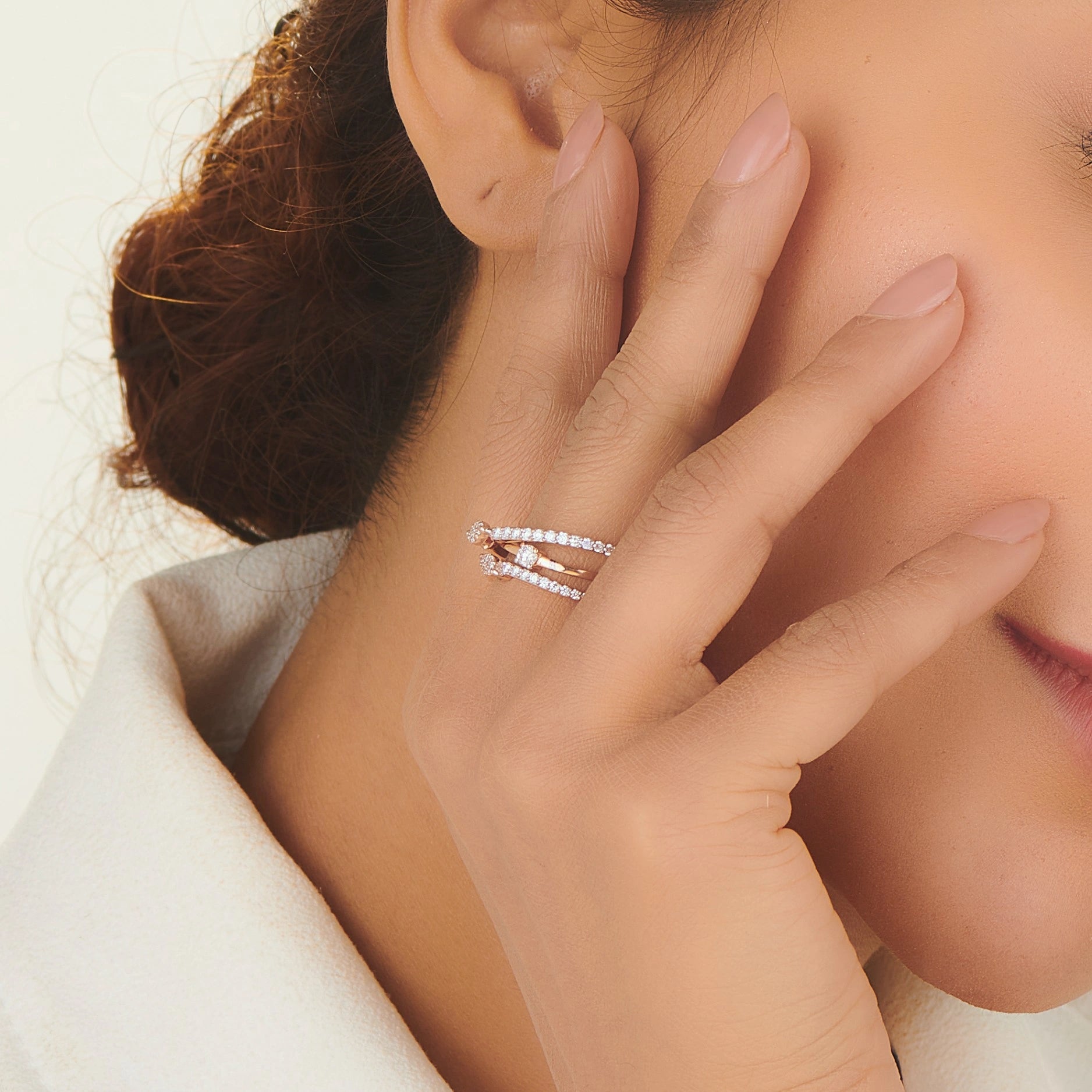 Sassy Rose Serpent Ring - Zen Diamond India