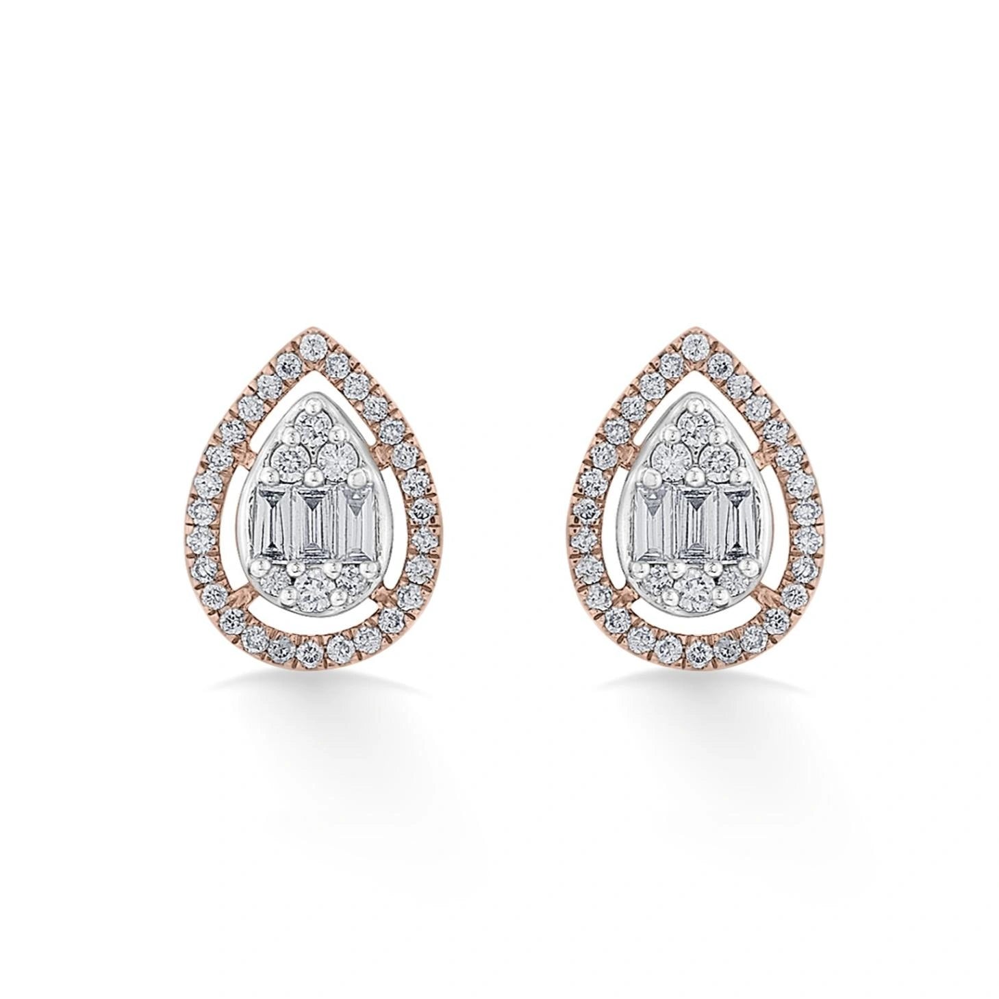 Signature Extra Small Drop Pave Solitaire Earrings - Zen Diamond India