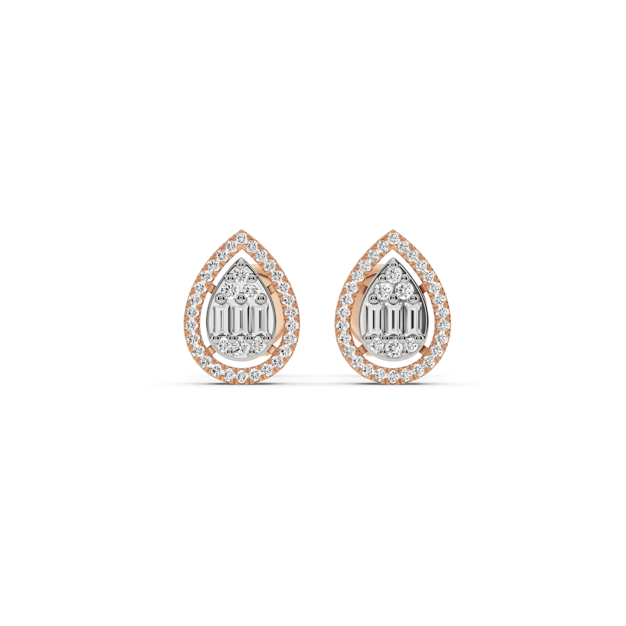 Signature Extra Small Drop Pave Solitaire Earrings
