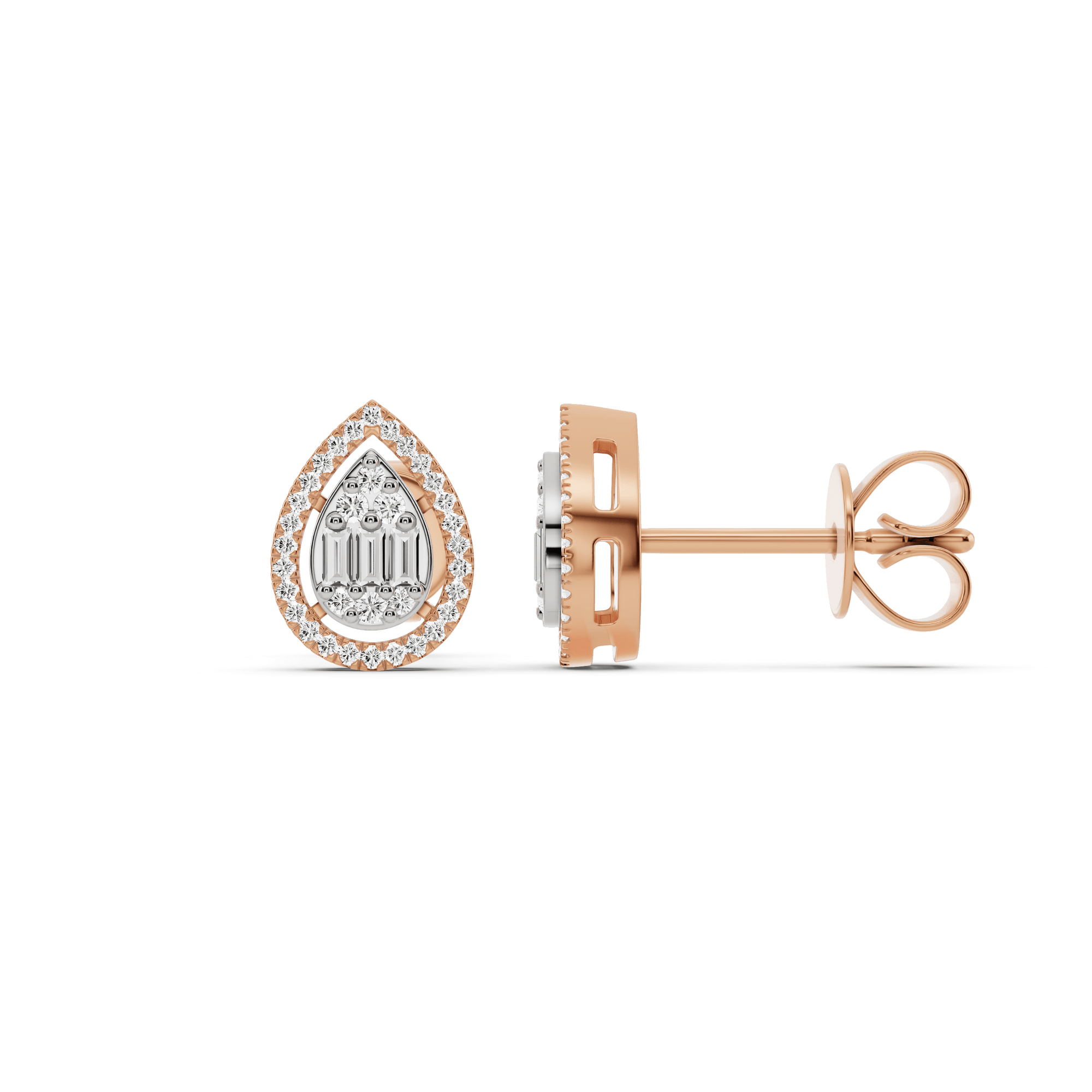 Signature Extra Small Drop Pave Solitaire Earrings