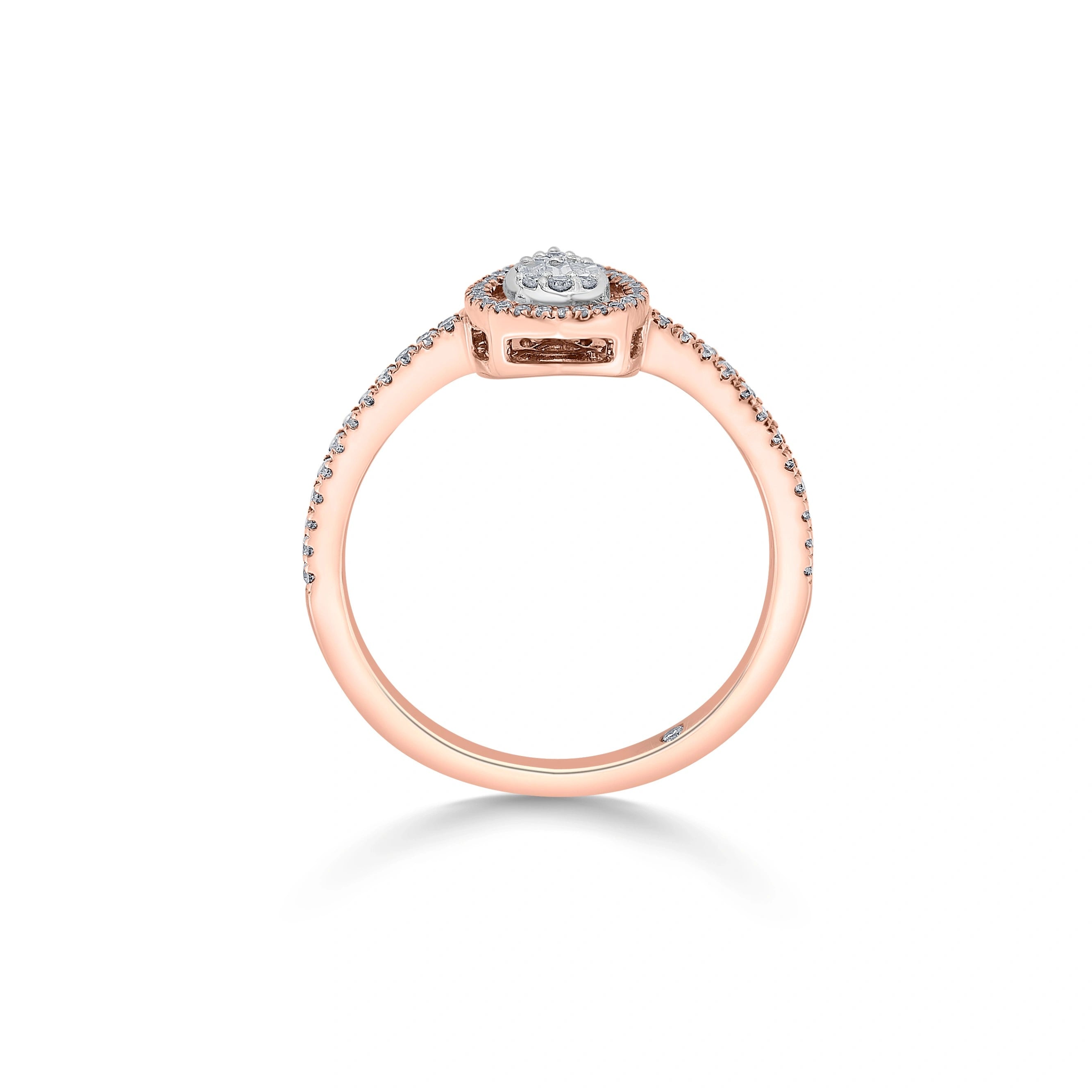 Signature Extra Small Drop Pave Solitaire Ring
