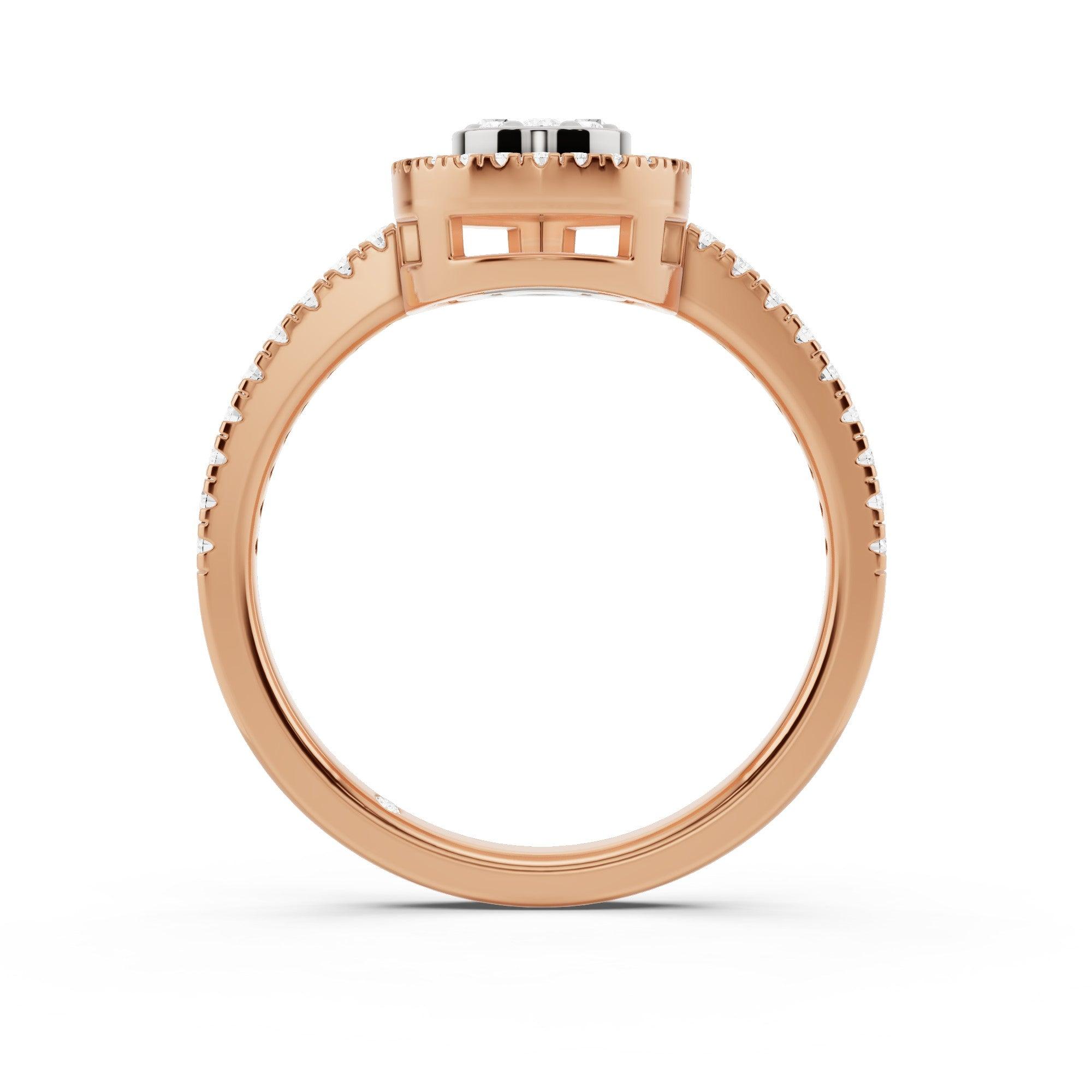 Signature Extra Small Drop Pave Solitaire Ring