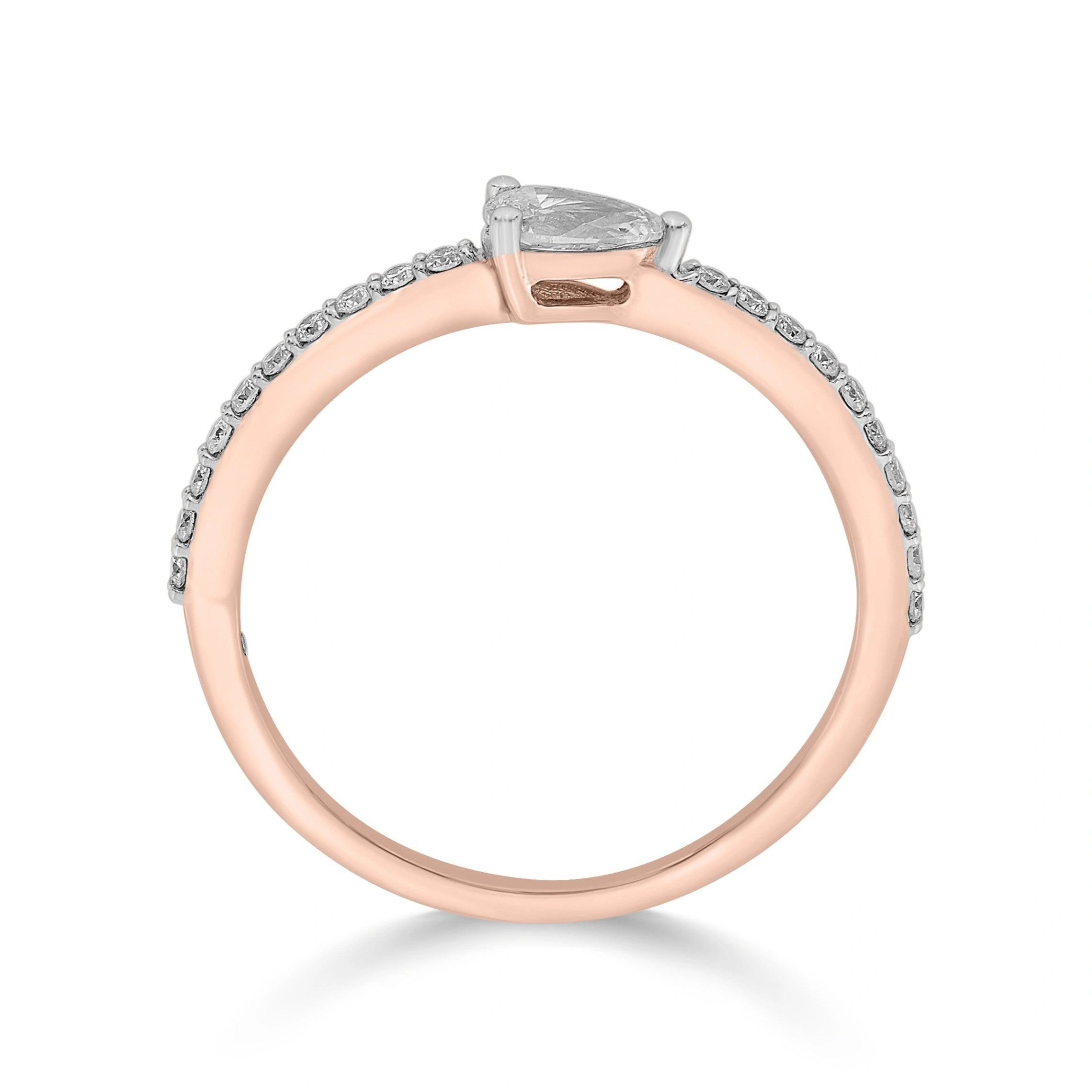 Zen Pirlanta Off - Center Grace Ring - Zen Diamond India