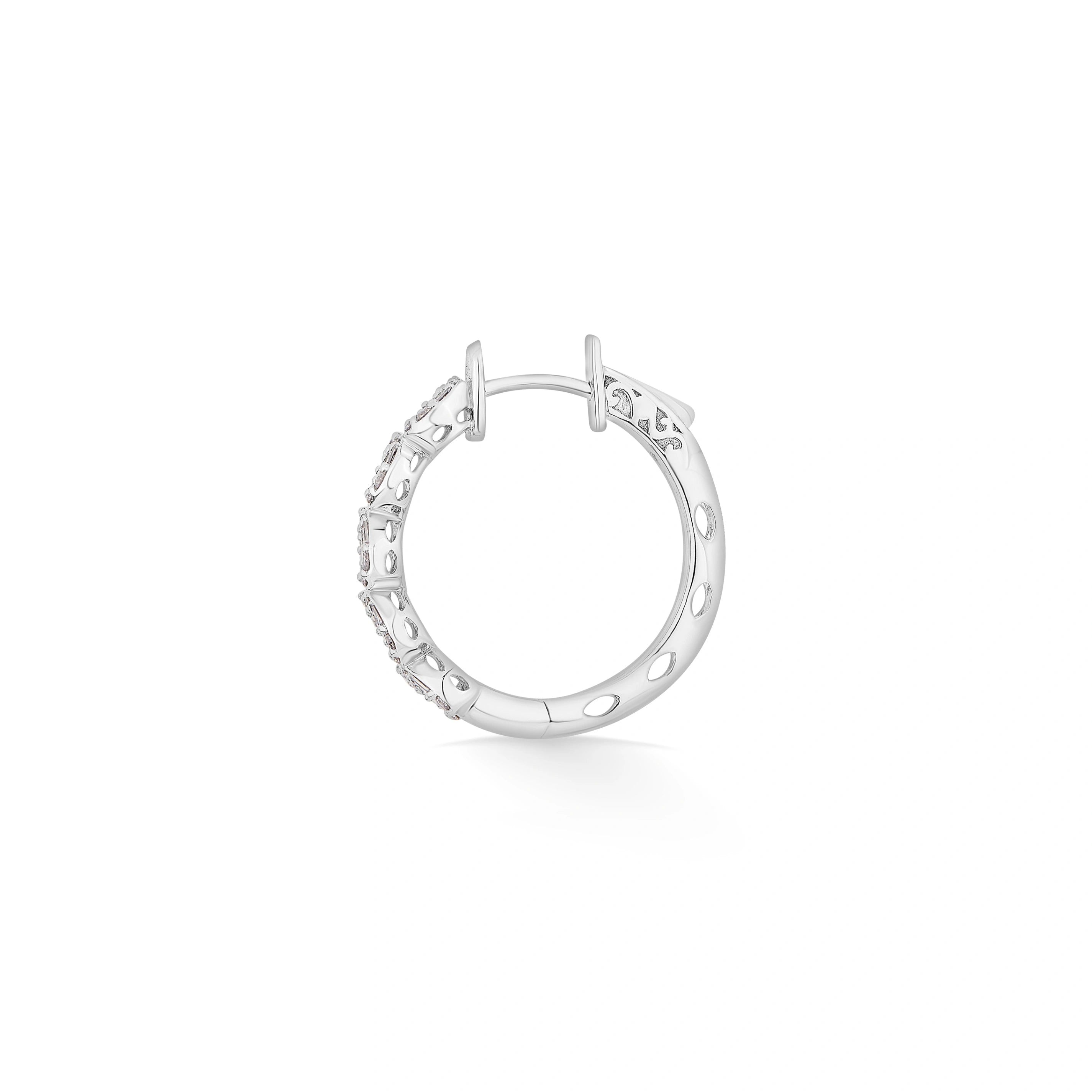 Classic Intertwined Leaf Hoops - Zen Diamond India