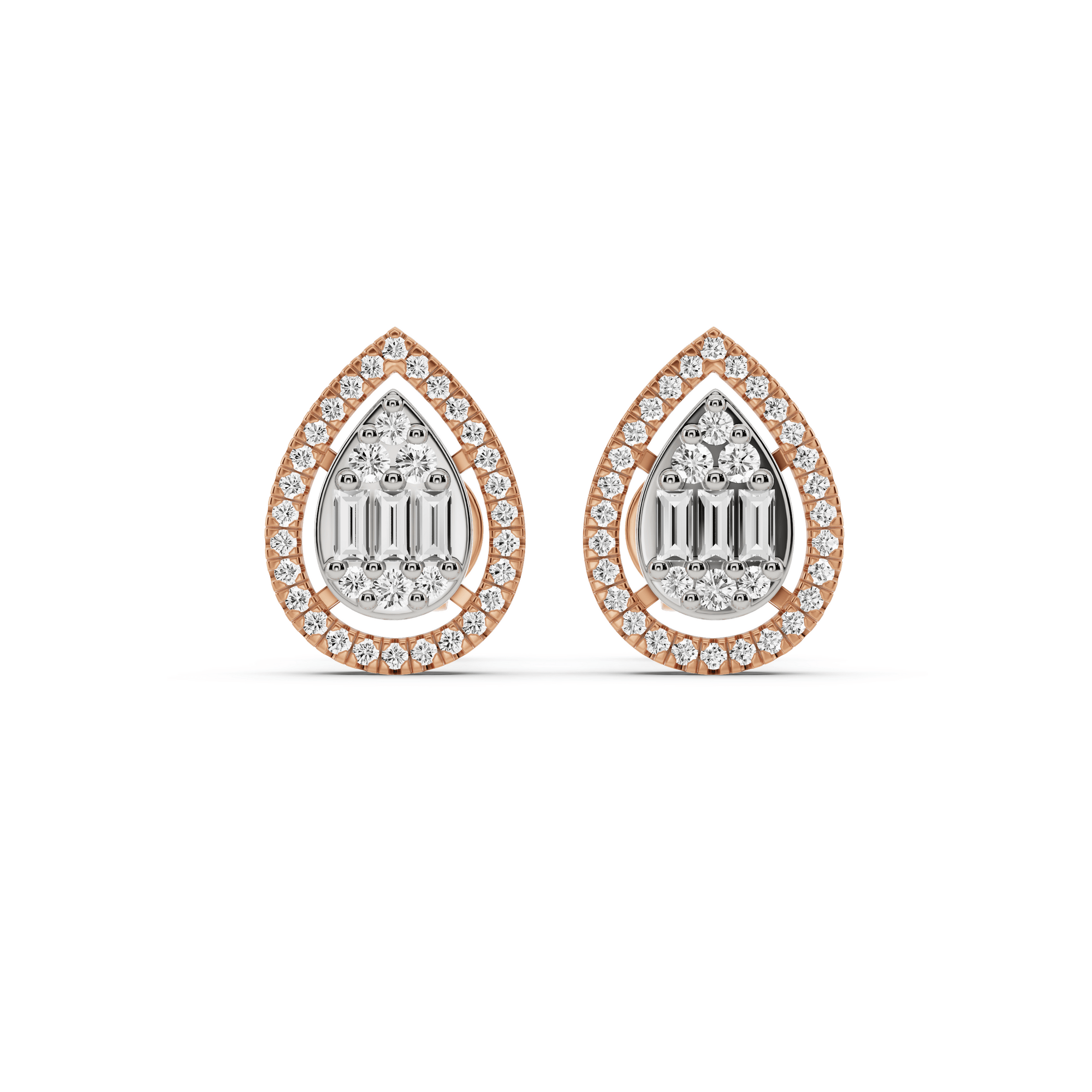 Signature Small Drop Pave Solitaire Earrings