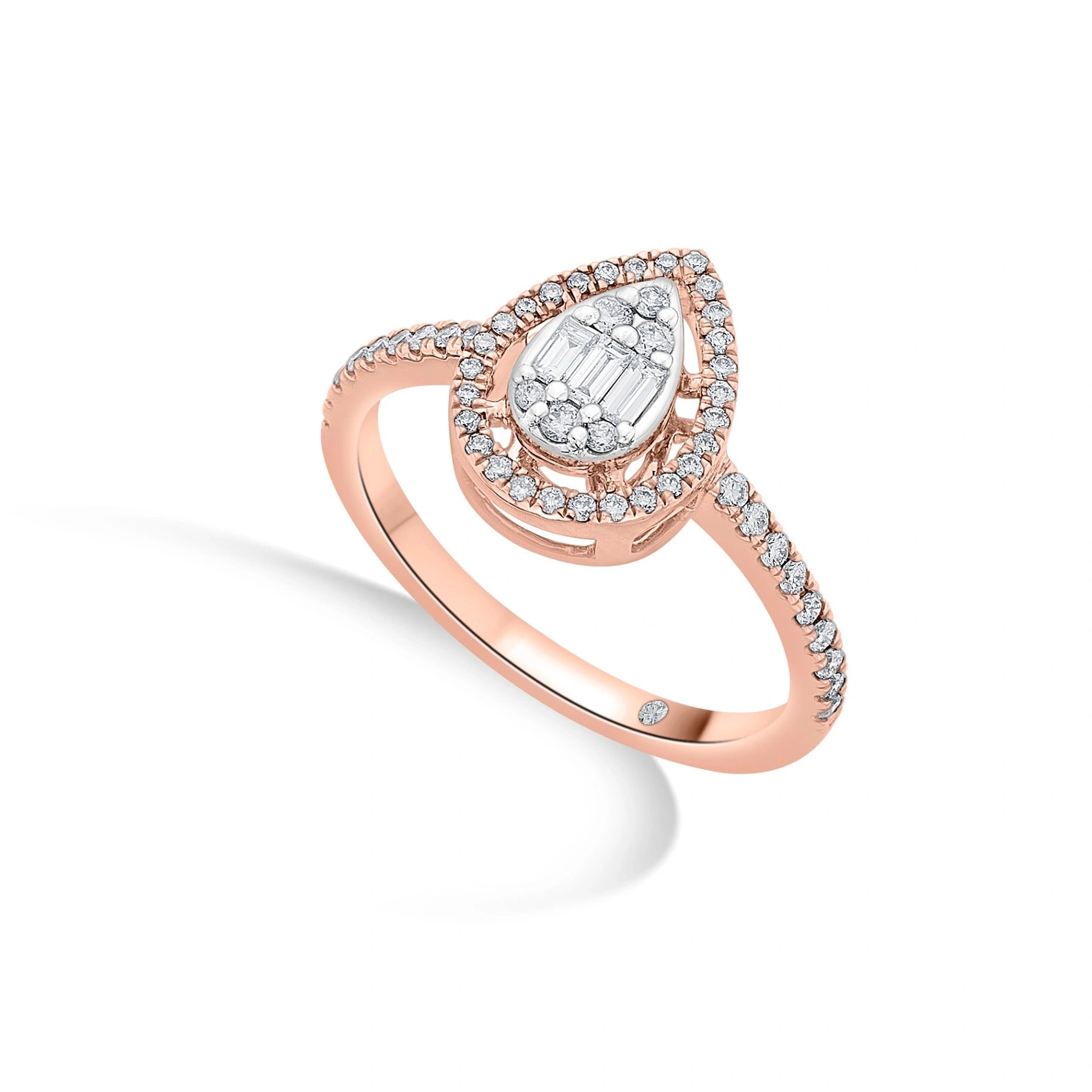 Signature Small Drop Pave Solitaire Ring