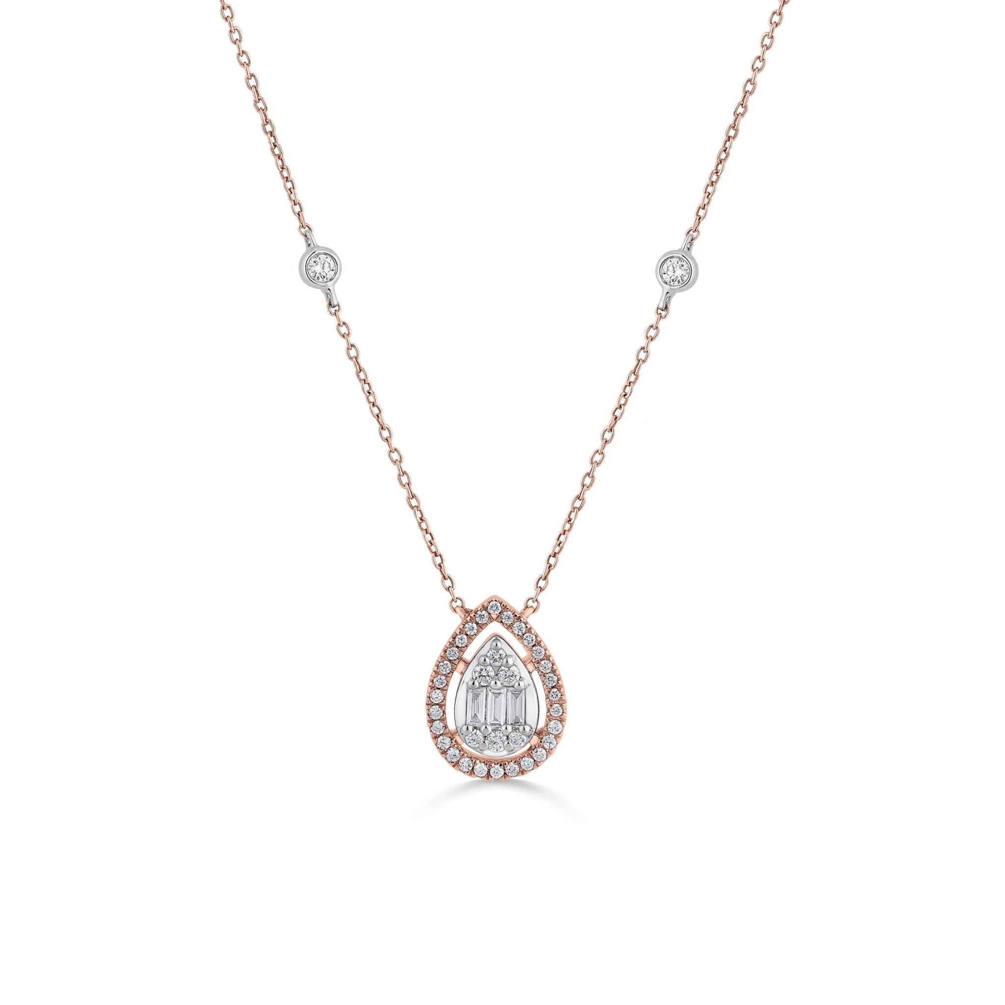 Teardrop Triumph Halo Pendant - Zen Diamond India