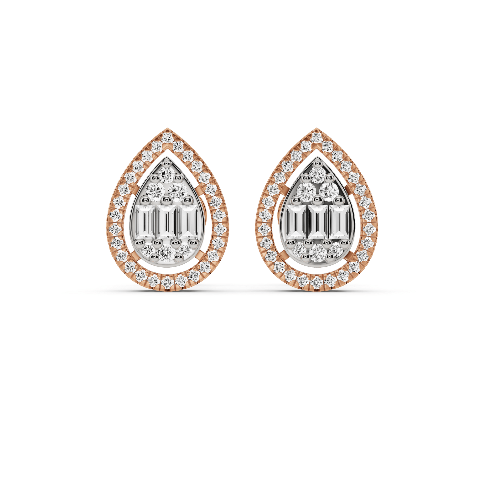 Signature Medium Drop Pave Solitaire Earrings