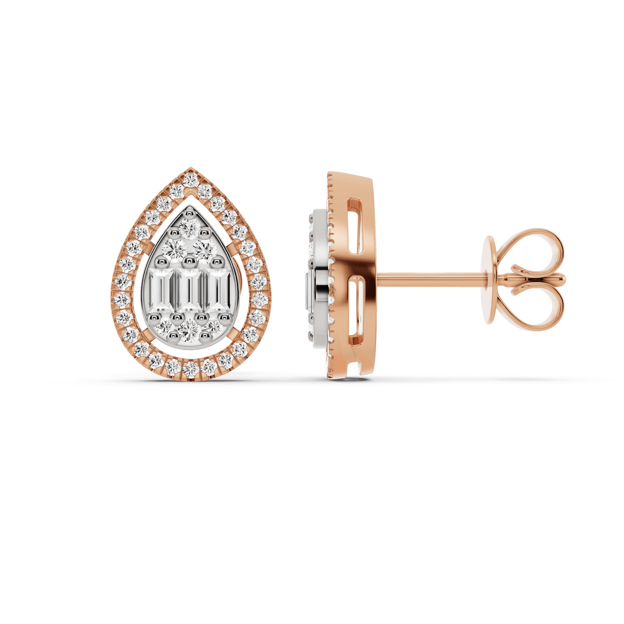 Signature Medium Drop Pave Solitaire Earrings