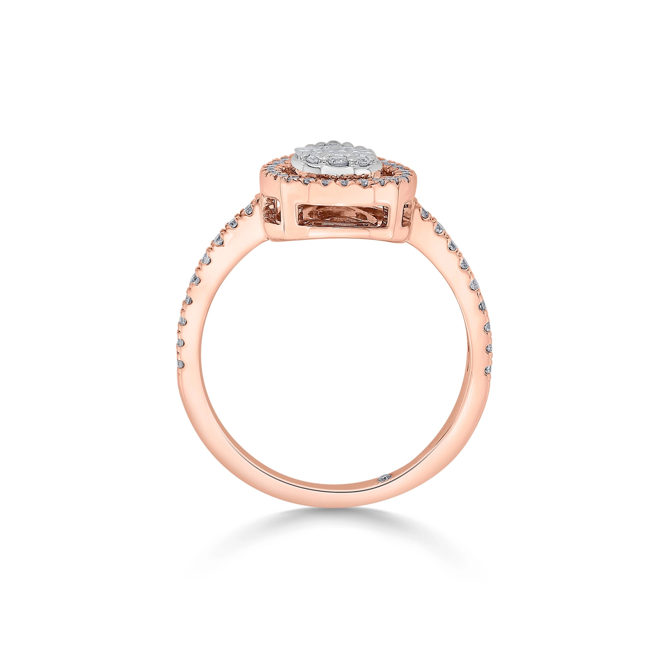 Signature Medium Drop Pave Solitaire Ring