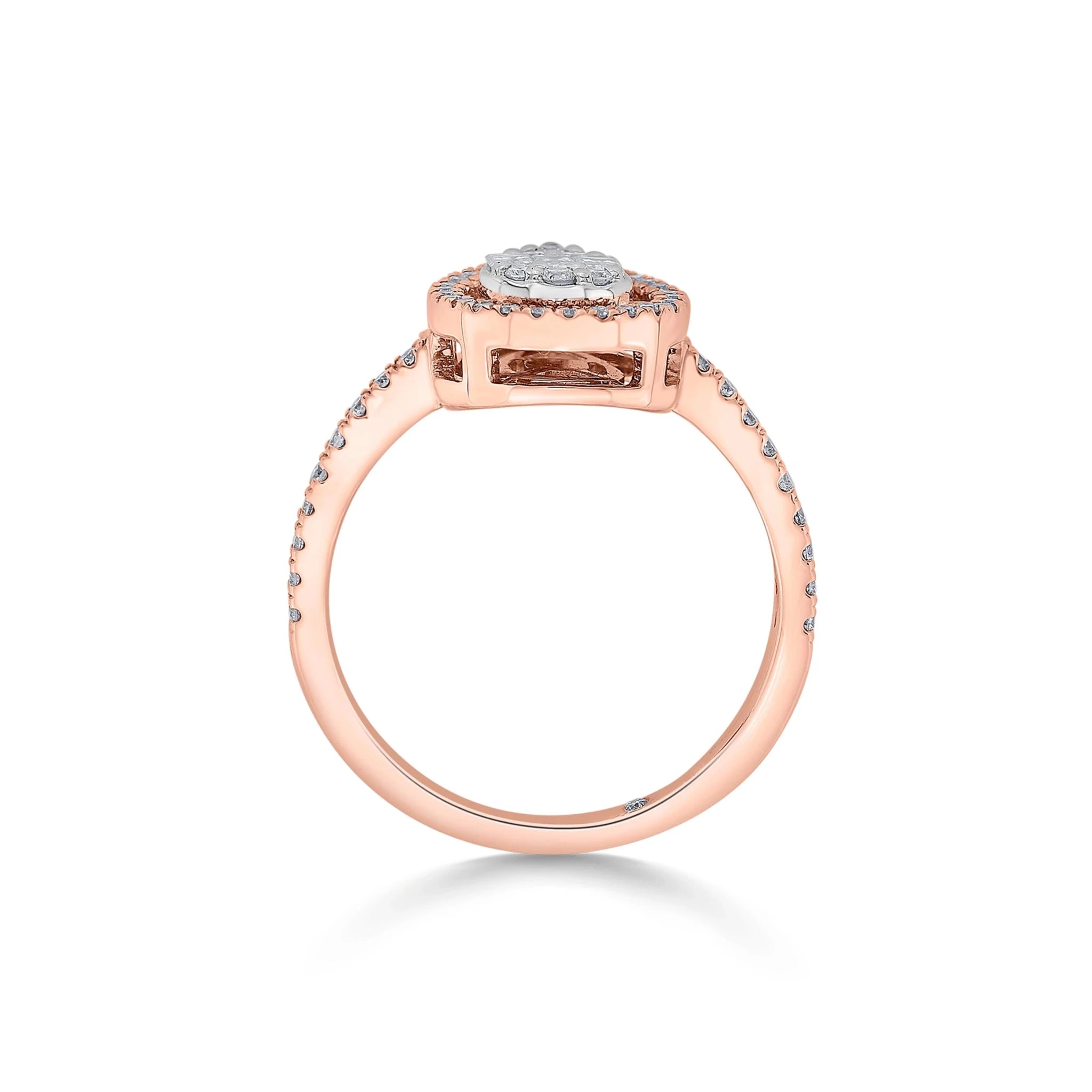 Signature Medium Drop Pave Solitaire Ring - Zen Diamond India