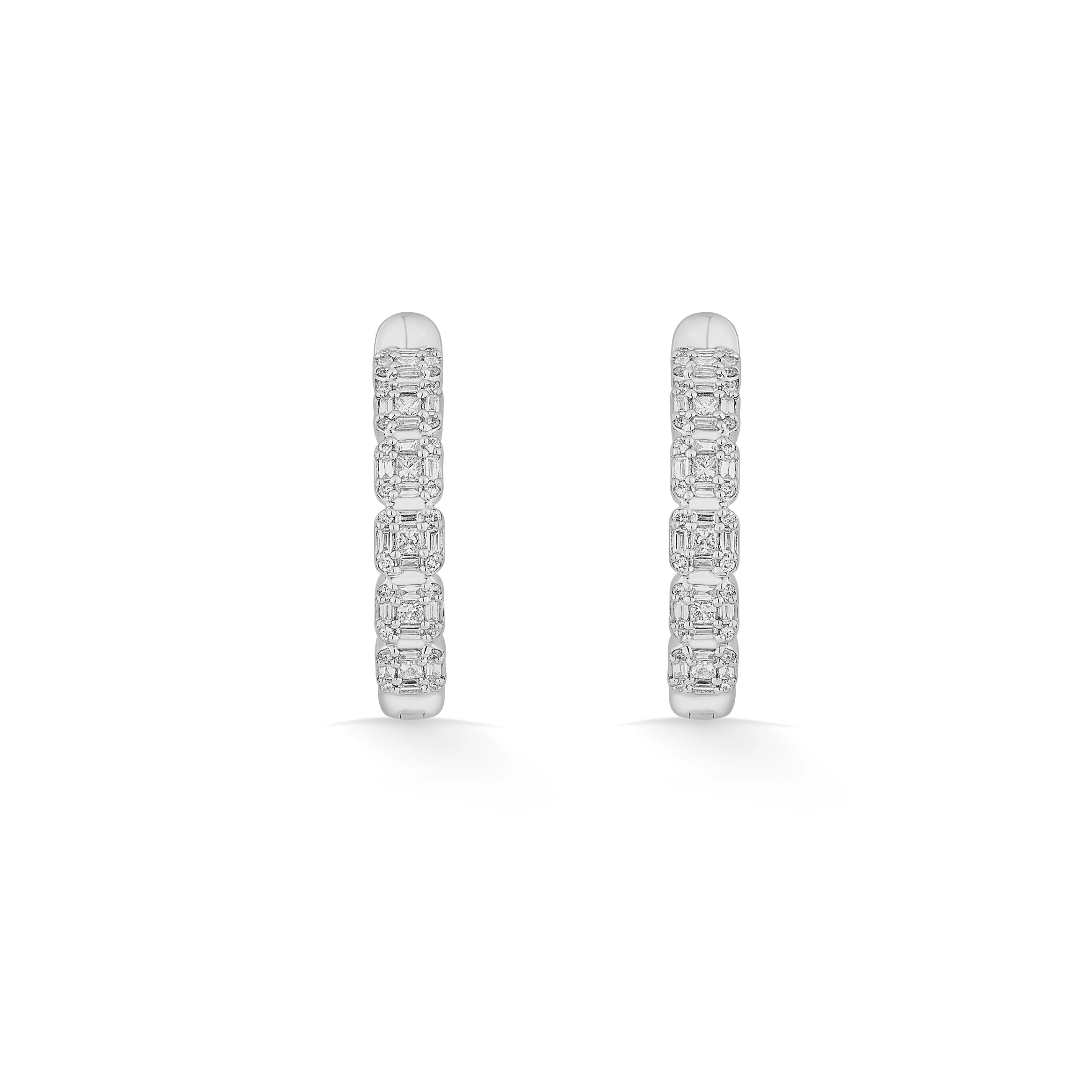Classic Seamless Square Hoops - Zen Diamond India