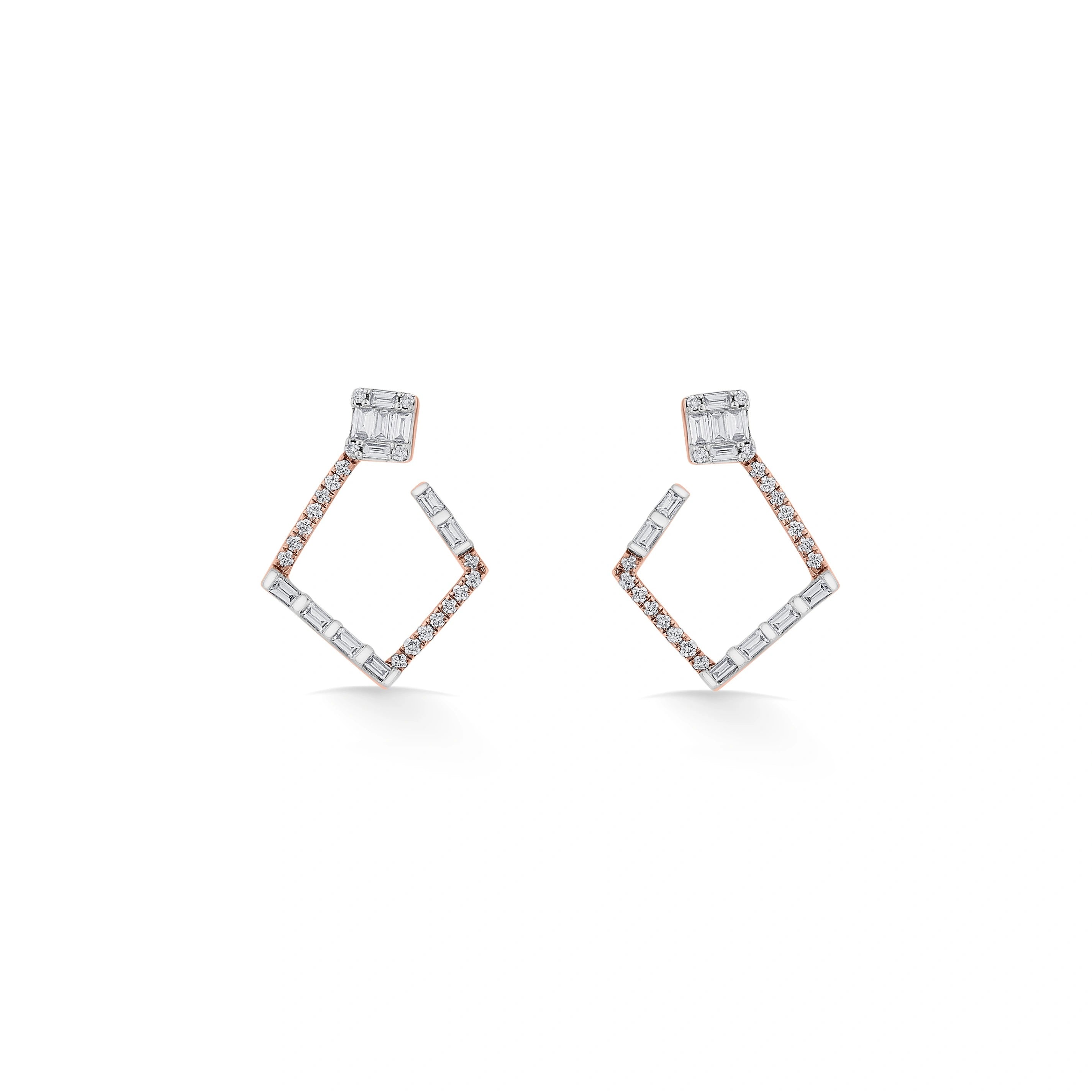 Classic Open - Square Edge Studs - Zen Diamond India