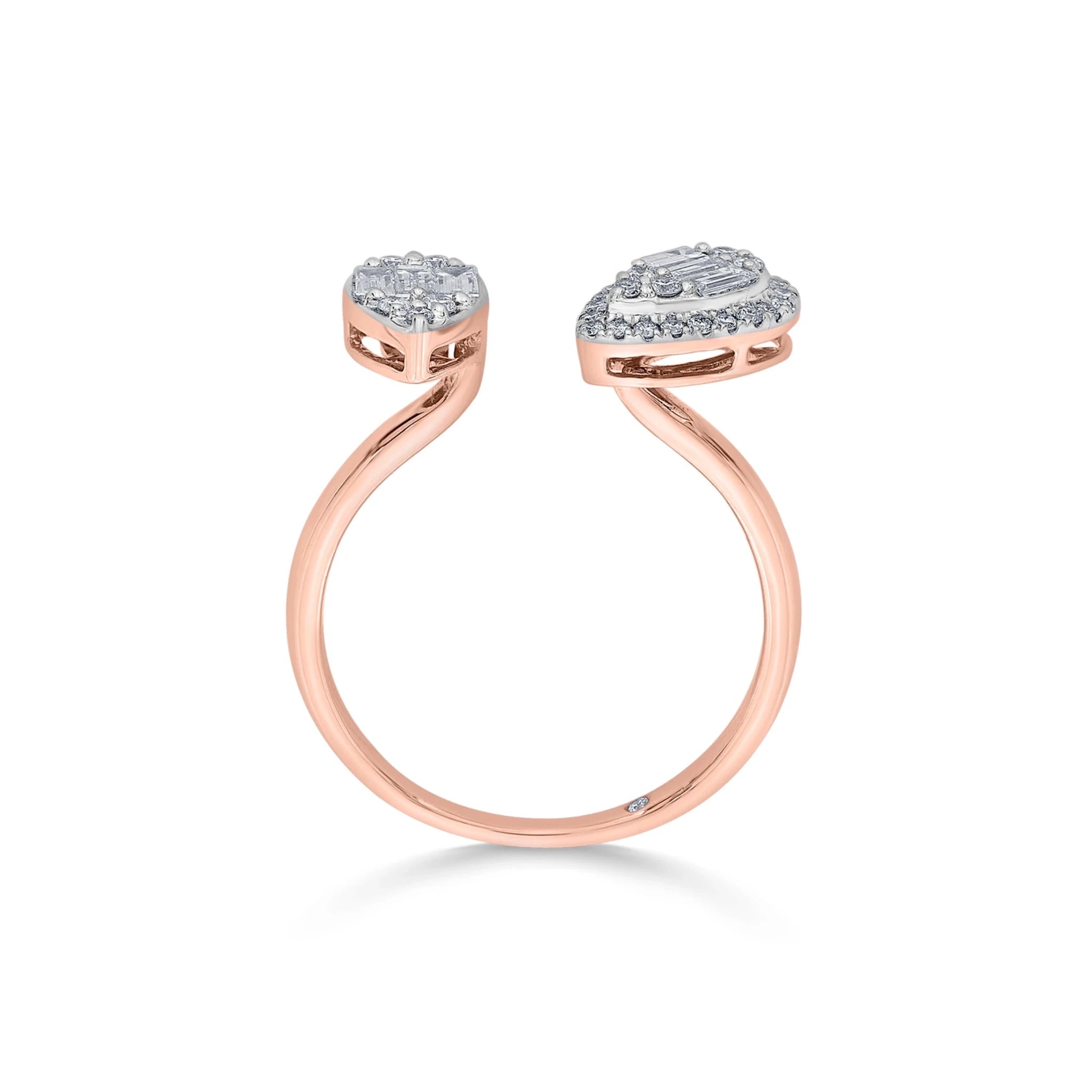 MOI Twin Teardrop Symphony Ring - Zen Diamond India