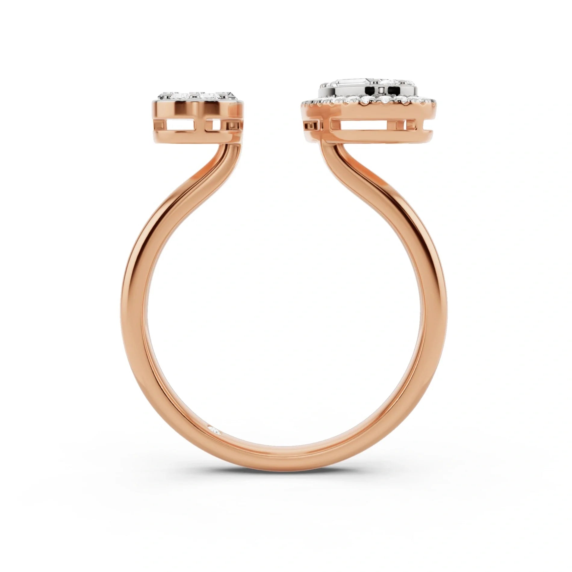 MOI Twin Teardrop Symphony Ring - Zen Diamond India