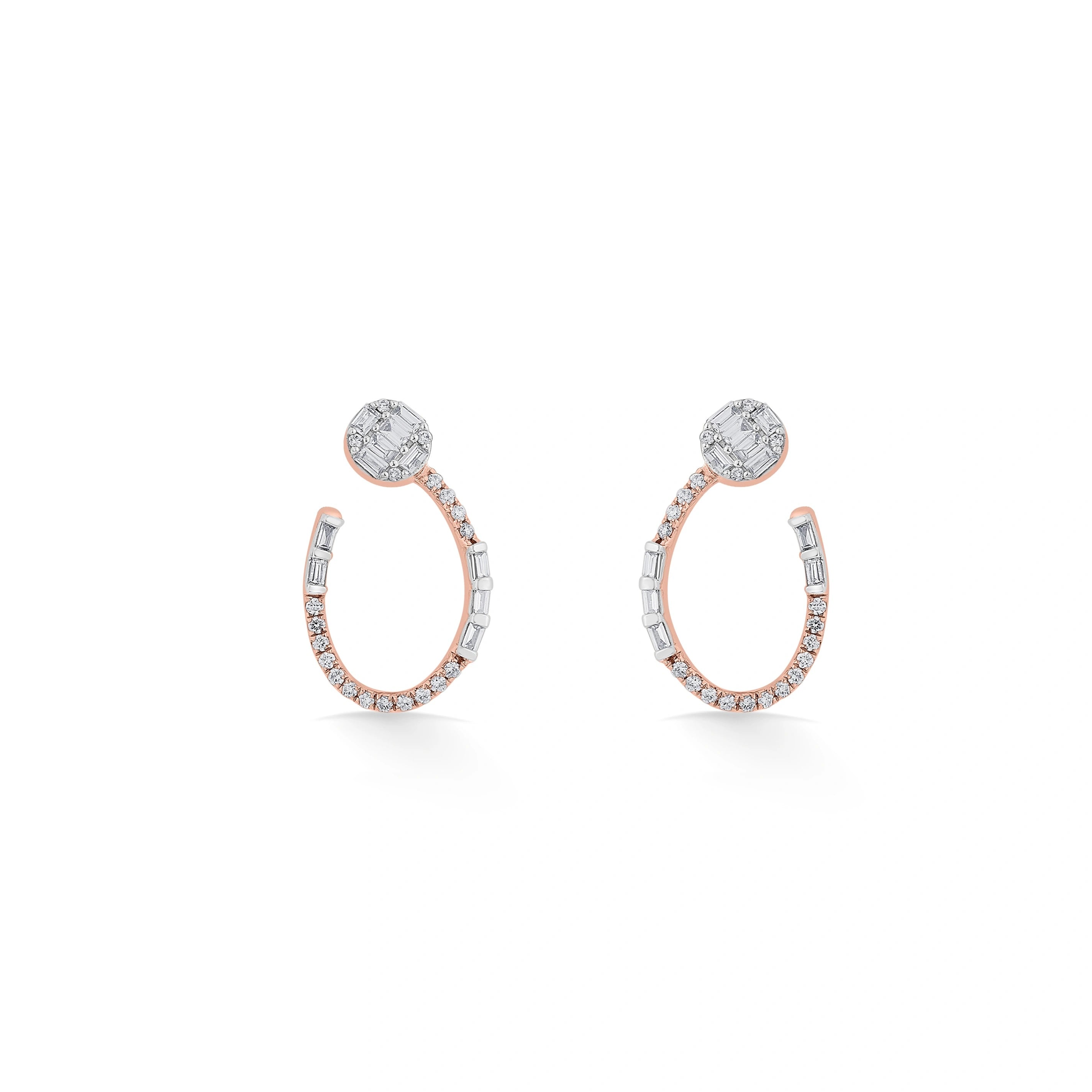 Classic Dazzling Comet Hoops - Zen Diamond India