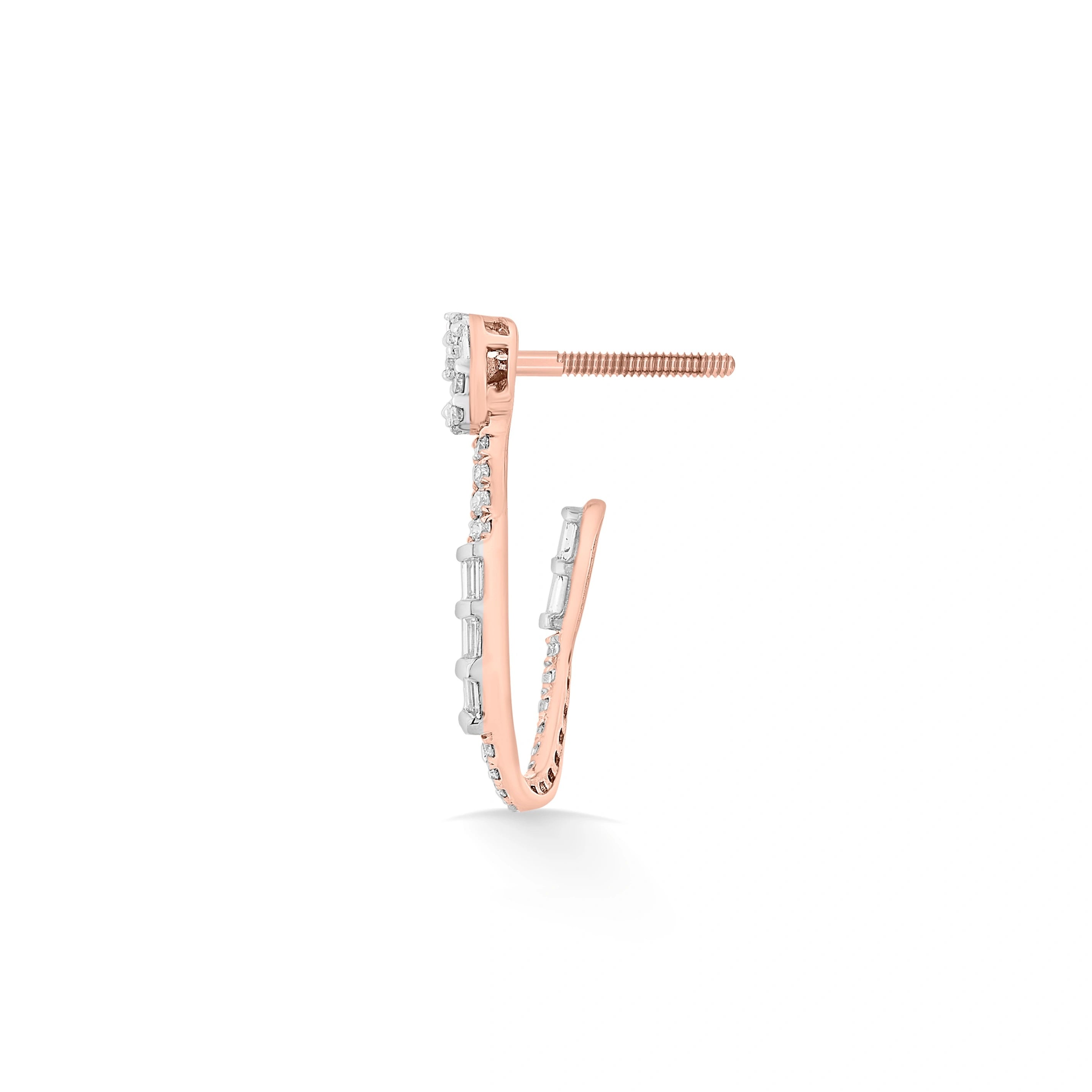 Classic Marquise Sweep Hoops - Zen Diamond India