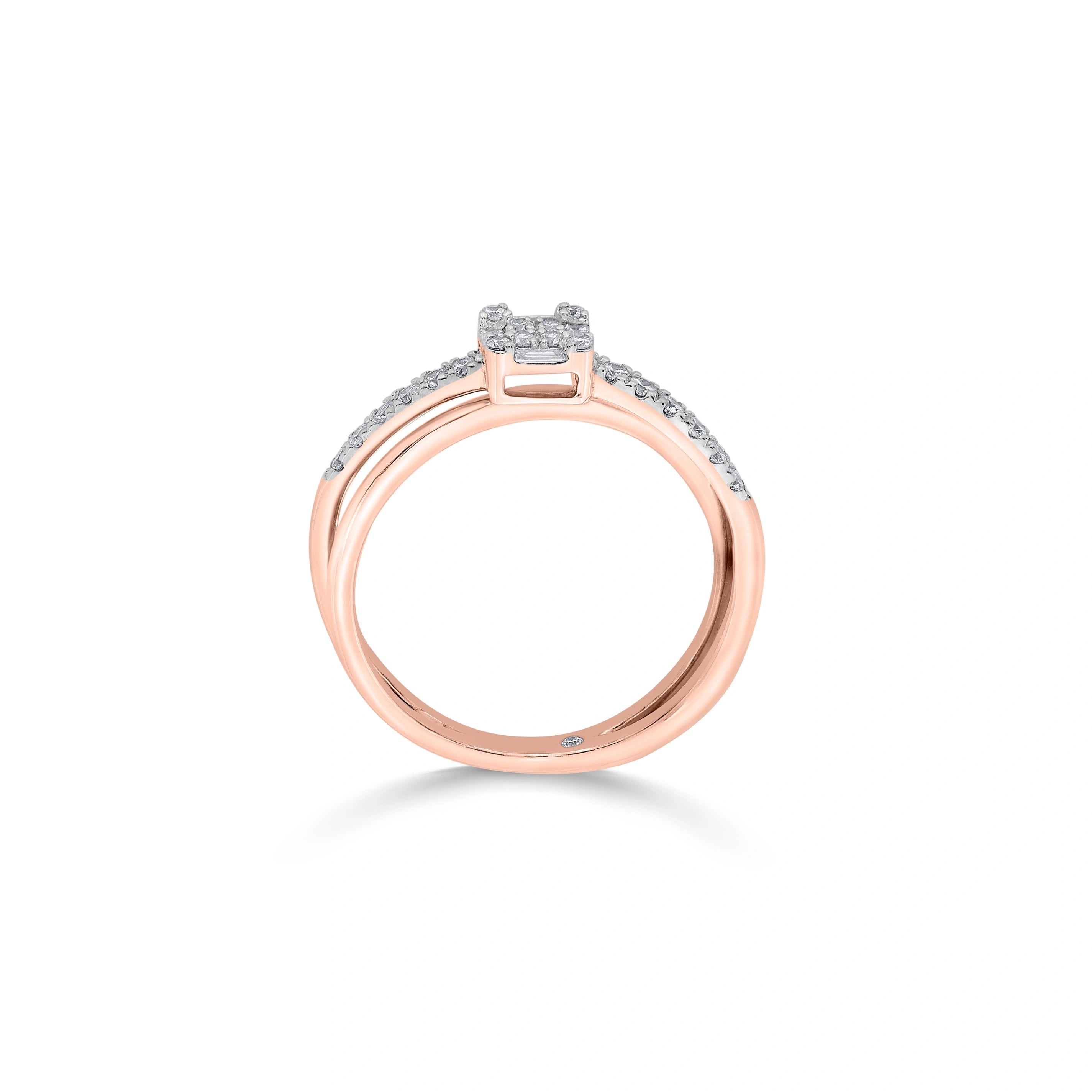 Radiant Edge Fusion Ring - Zen Diamond India