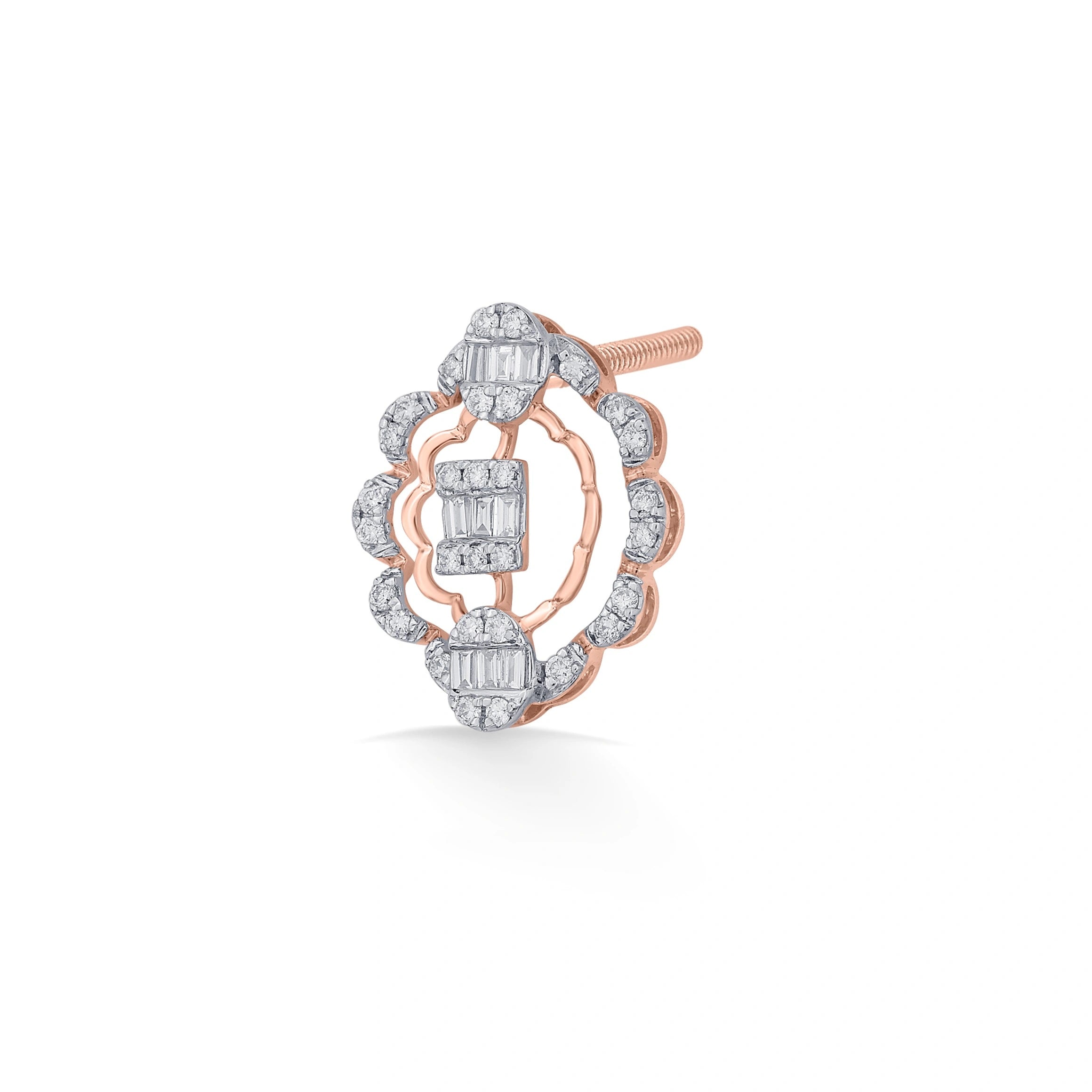 Classic Lace Bloom Studs - Zen Diamond India